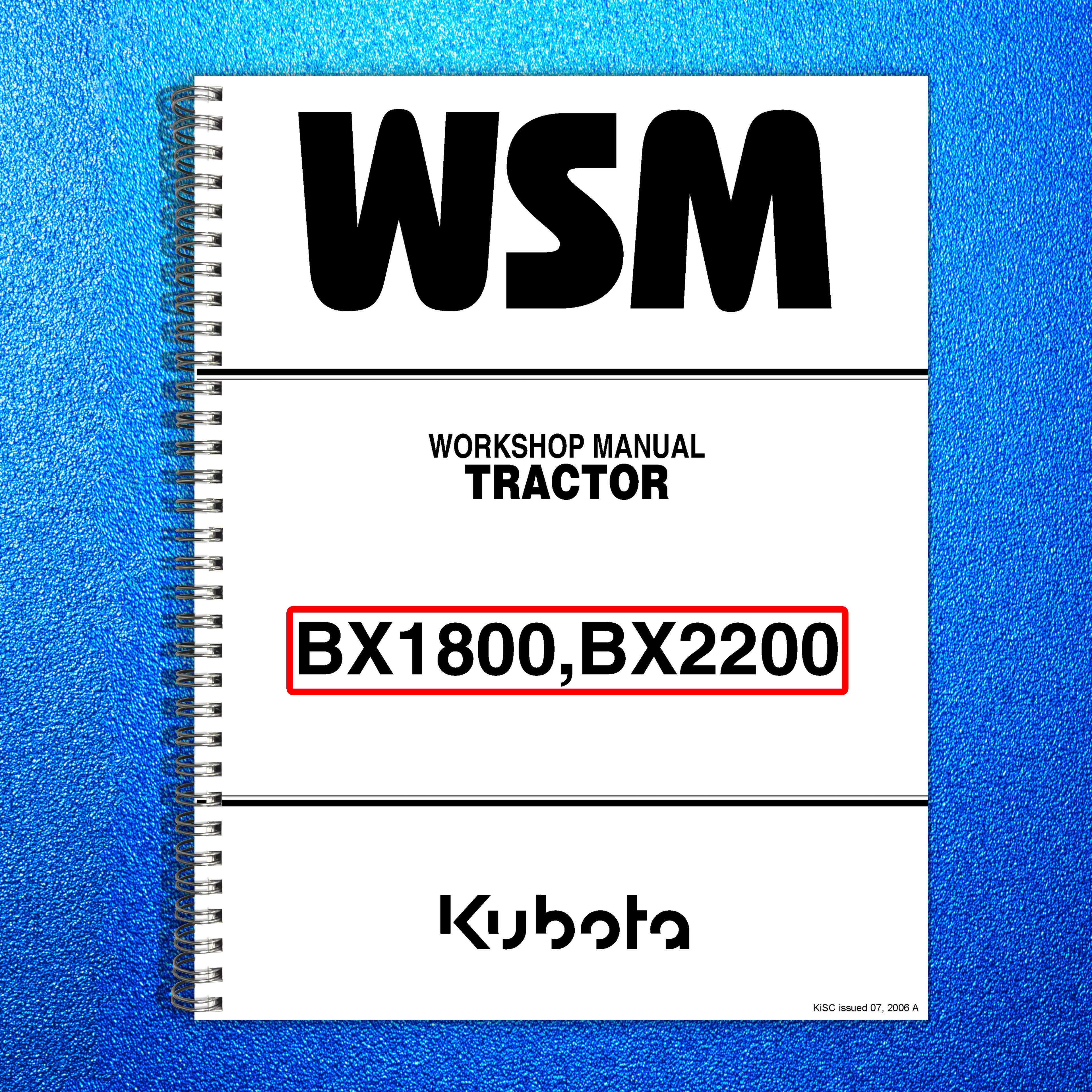 KUBOTA BX1800 BX2200 TRACTOR WORKSHOP MANUAL - WIRE BINDING & PROTECTIVE COVERS