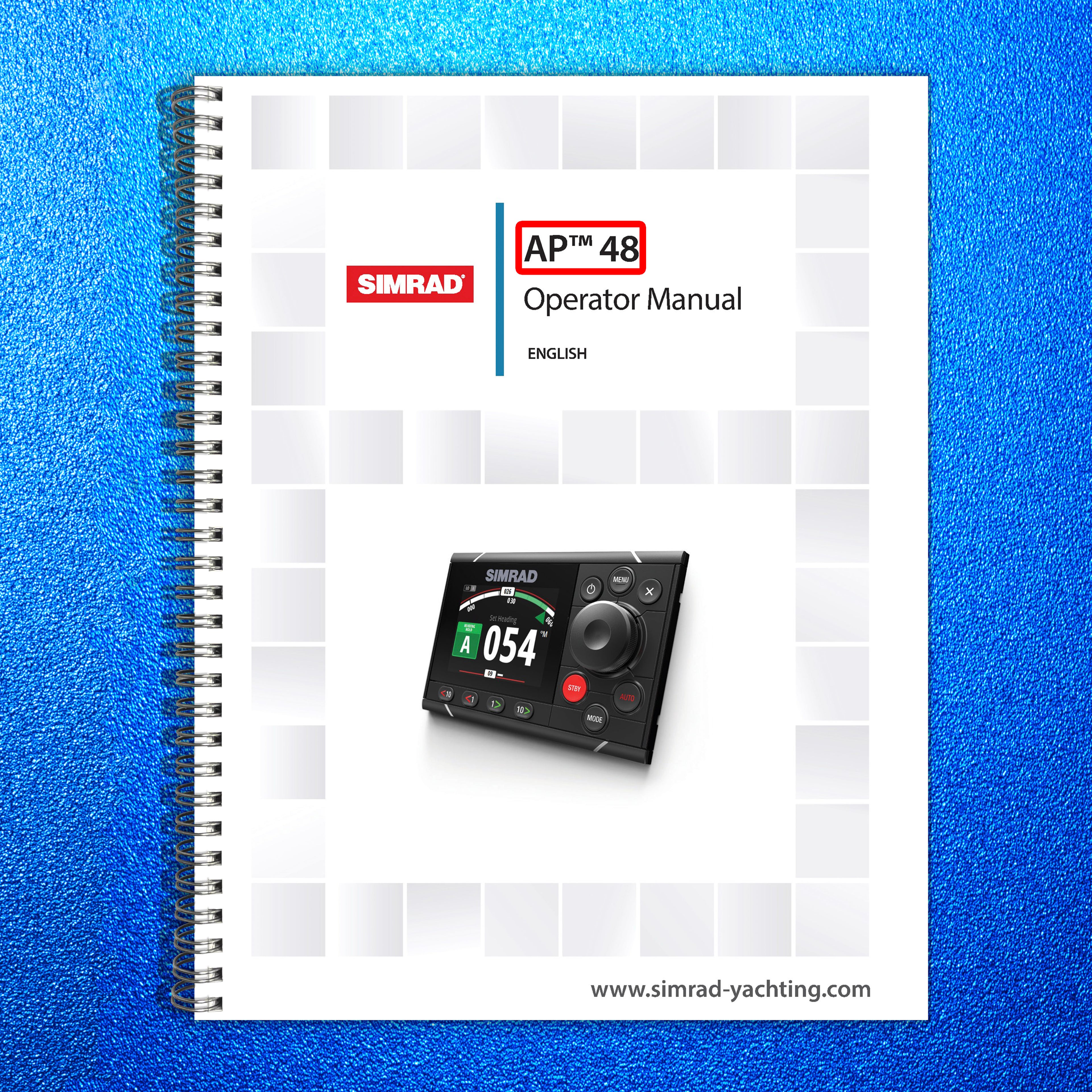 SIMRAD AP48 Autopilot Operators Manual - STEEL WIRE BOUND - PROTECTIVE COVERS