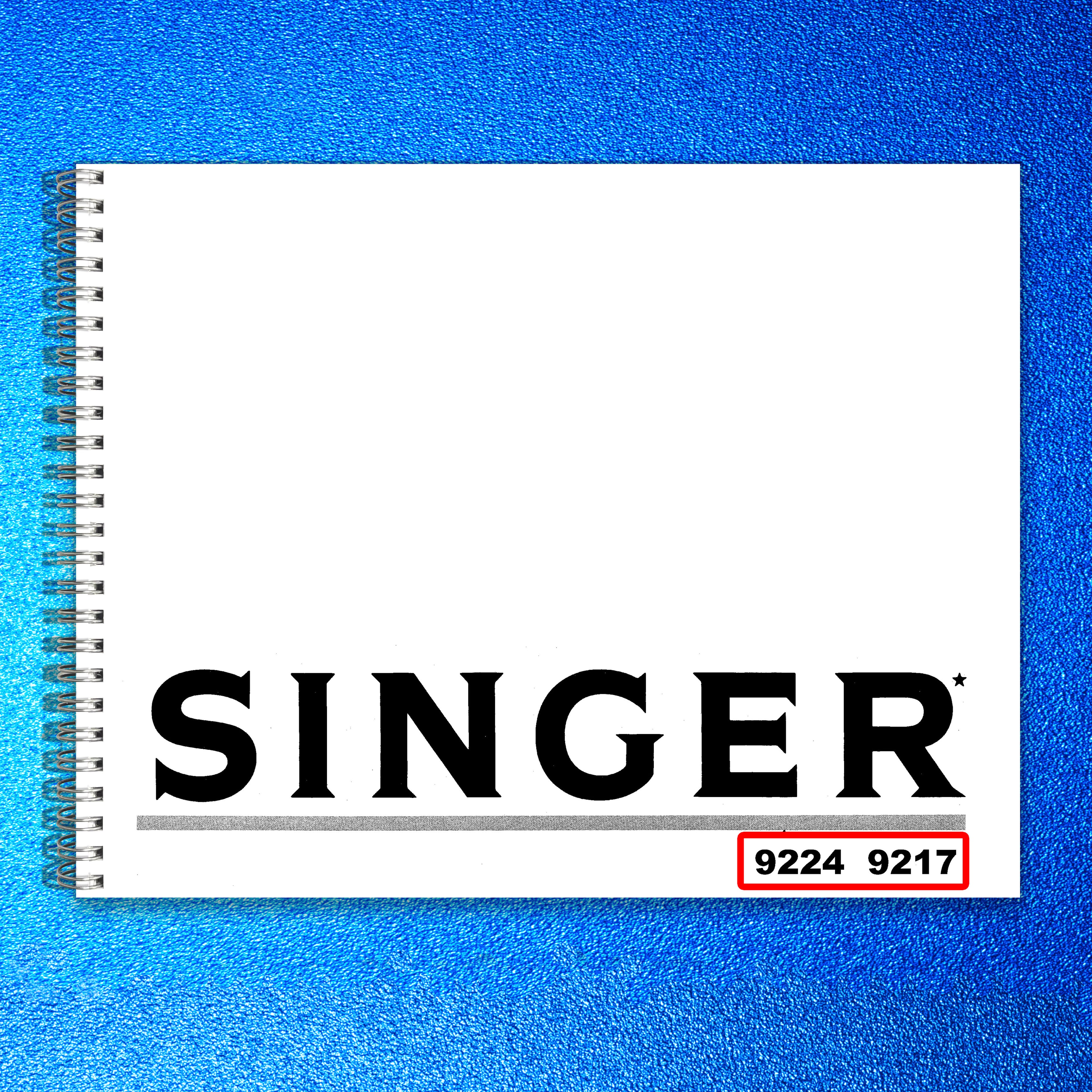 SINGER 9224 9217 Sewing Machine Instruction Manual - WIRE BOUND - TOUGH COVERS
