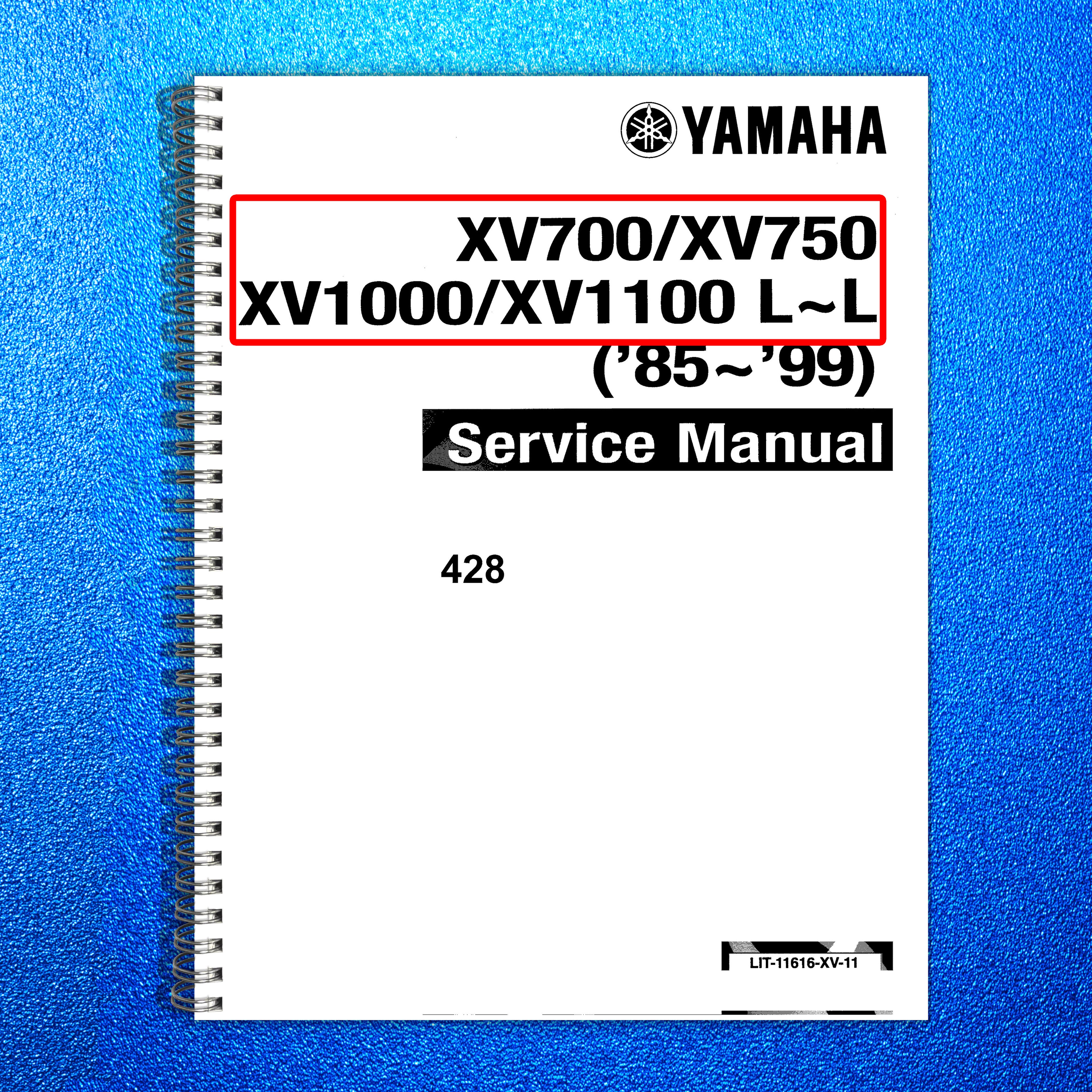 YAMAHA XV700 XV750 XV1000 XV1100 Motorcycle Service Manual 1985-1999 - BOUND