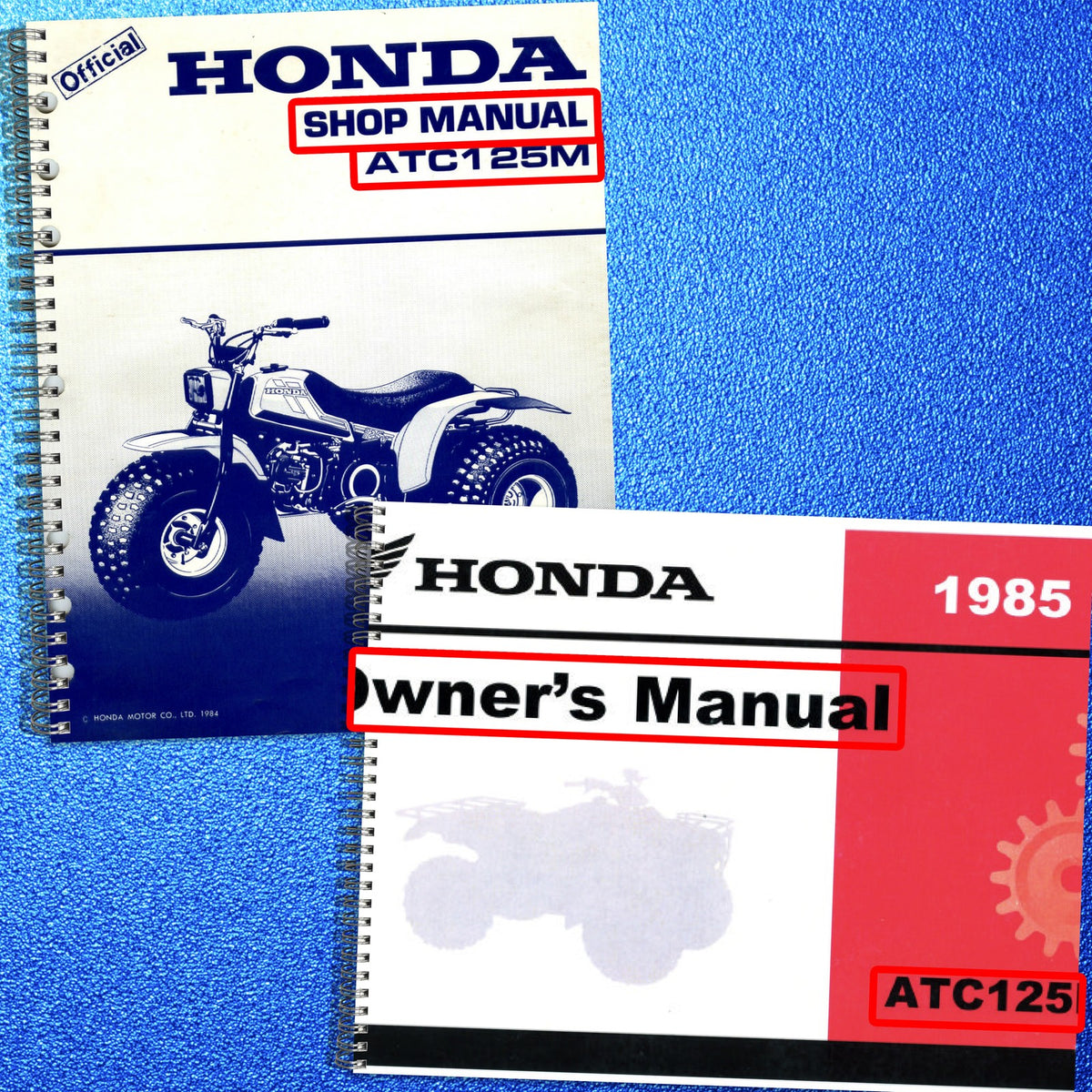 HONDA ATC125M Service & Operators Manual BUNDLE - WIRE BOUND - TOUGH COVERS