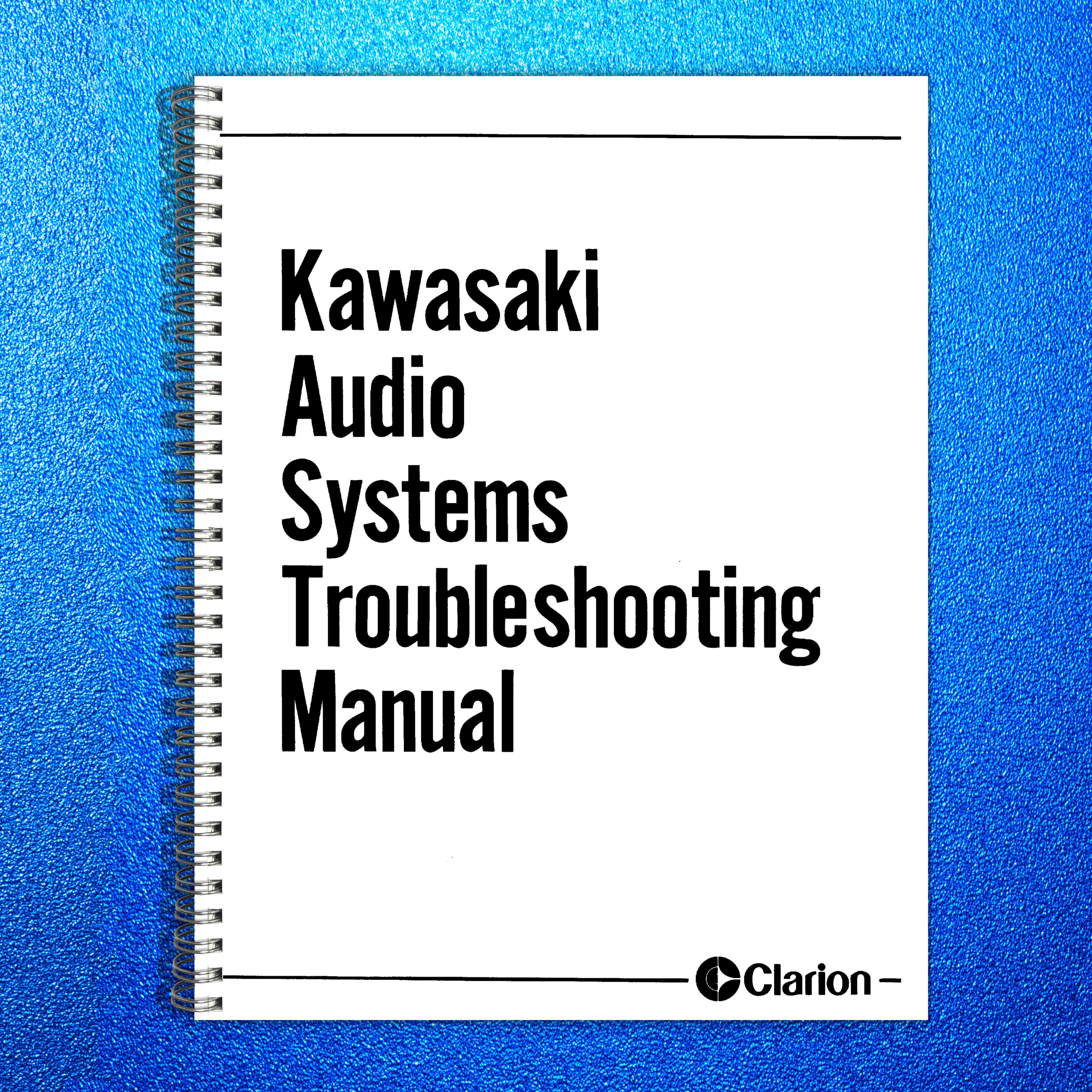 KAWASAKI Voyager Audio Systems Troubleshooting Manual 2 - WIRE BOUND - COVERS