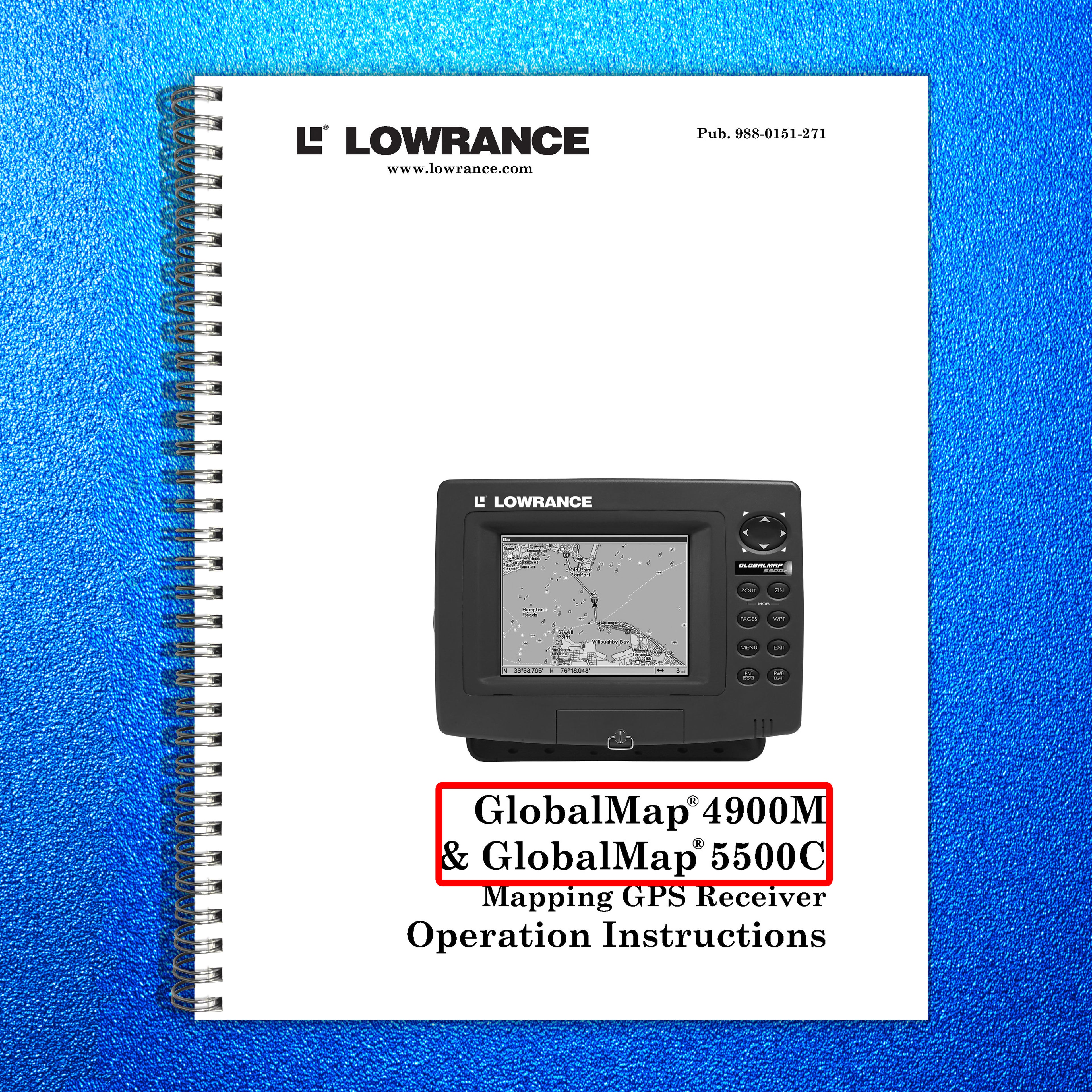 LOWRANCE GlobalMap 4900M 5500C GPS Receiver Operating Instructions Manual