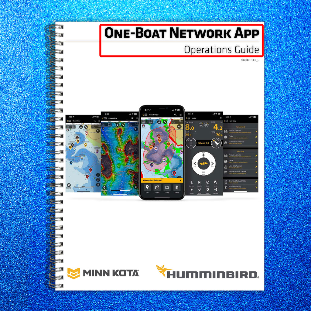 MINN KOTA HUMMINBIRD One-Boat Network App Operators Guide - WIRE BOUND - COVERS