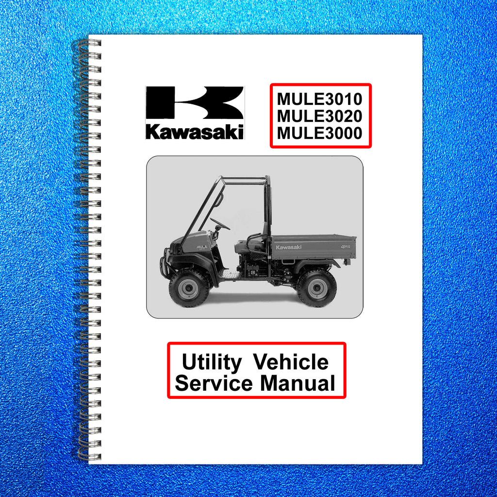 KAWASAKI Mule 3010 Service Manual - STEEL WIRE BOUND - PROTECTIVE COVERS