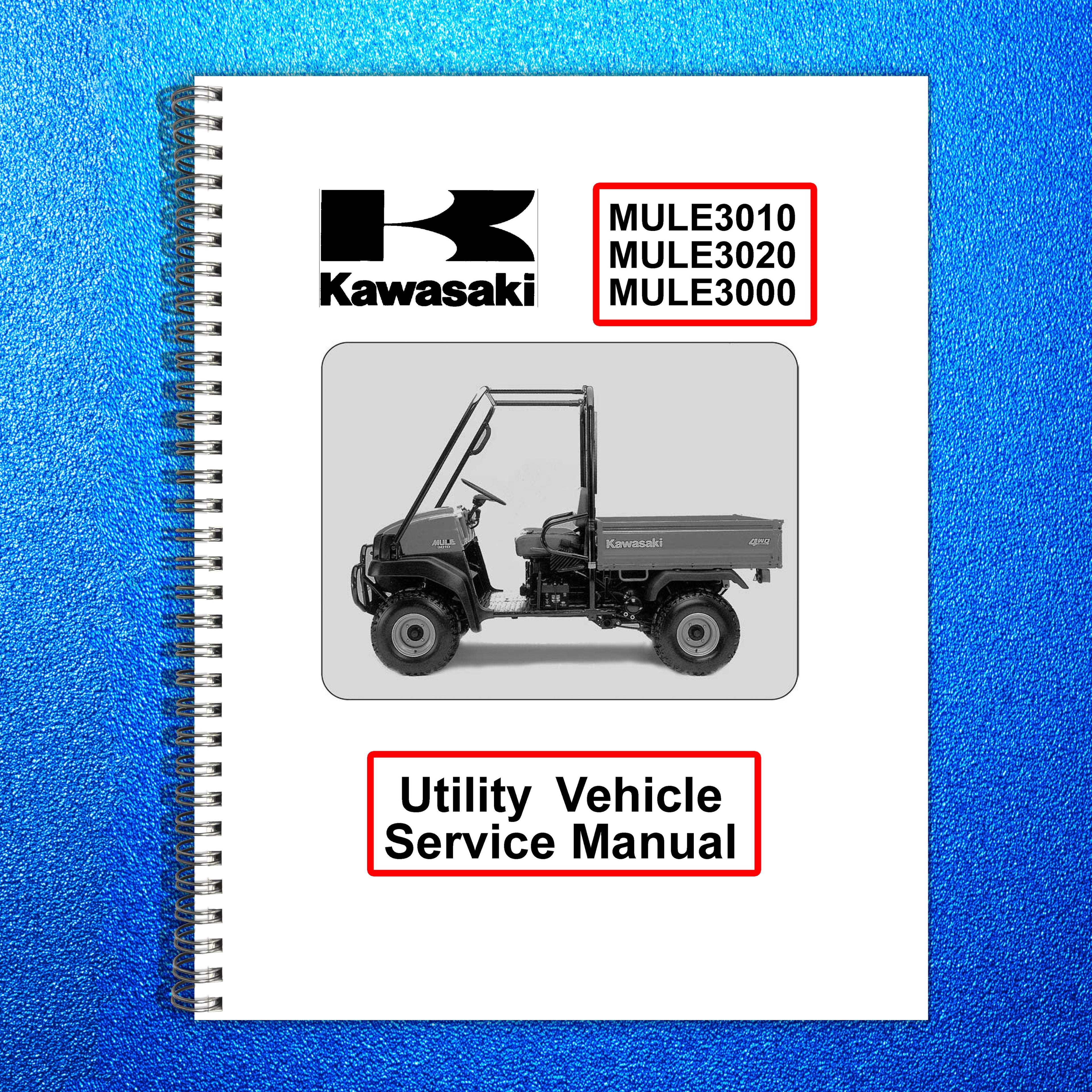 KAWASAKI Mule 3010 Service Manual - STEEL WIRE BOUND - PROTECTIVE COVERS