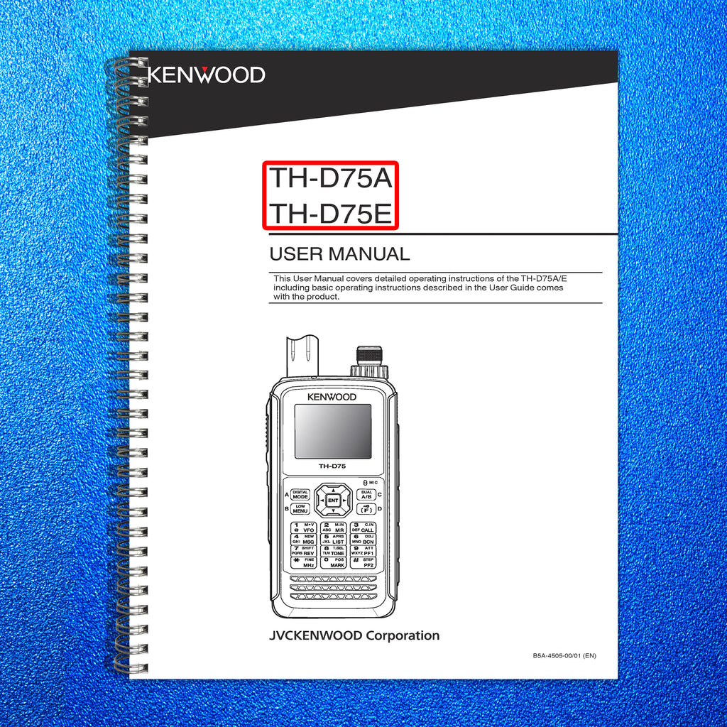 KENWOOD TH-D75A TH-D75E User Manual Operation Guide - Color - TOUGH WIRE BINDING
