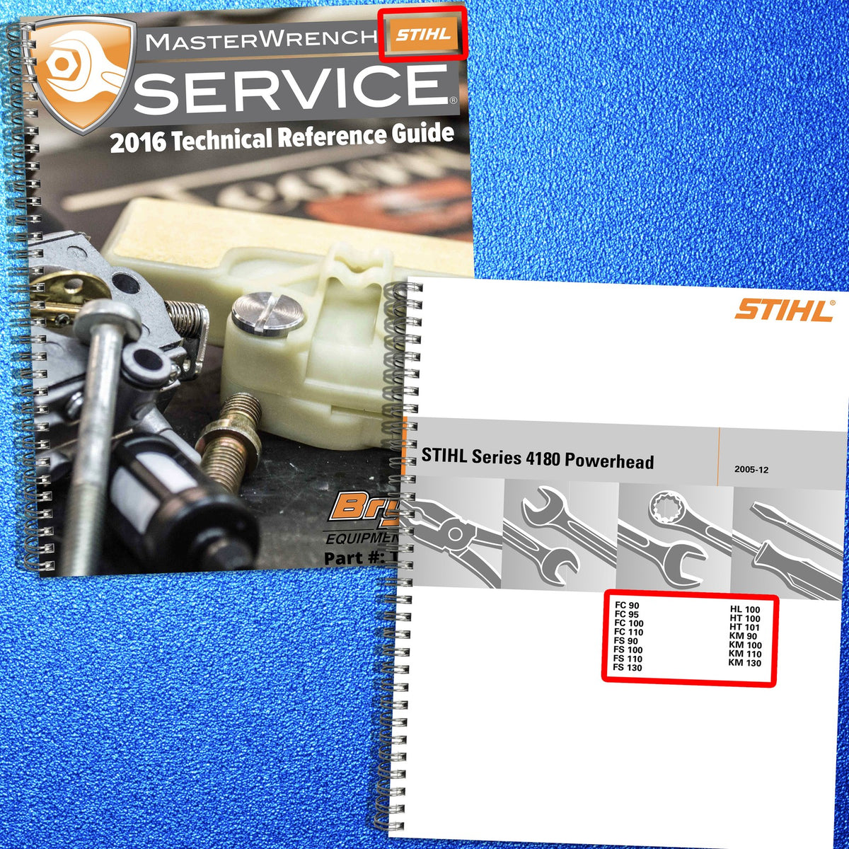 STIHL FS 90 100 110 130 FC KM HL HT Technical Service Manual BUNDLE - WIRE BOUND