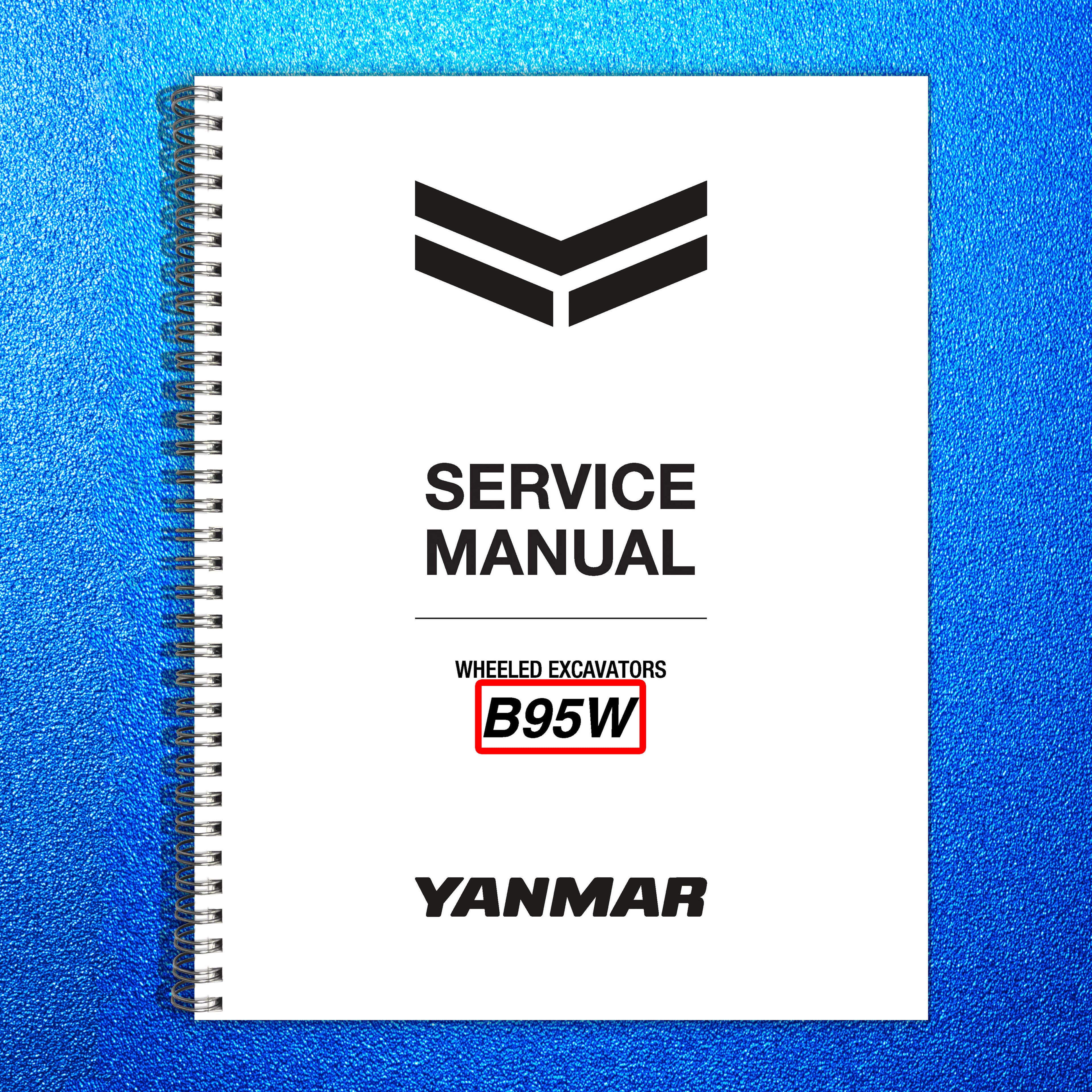 YANMAR B95W Stage 5 Excavator Service Manual 2022 - BOUND - COVERS - XL FOLDOUTS
