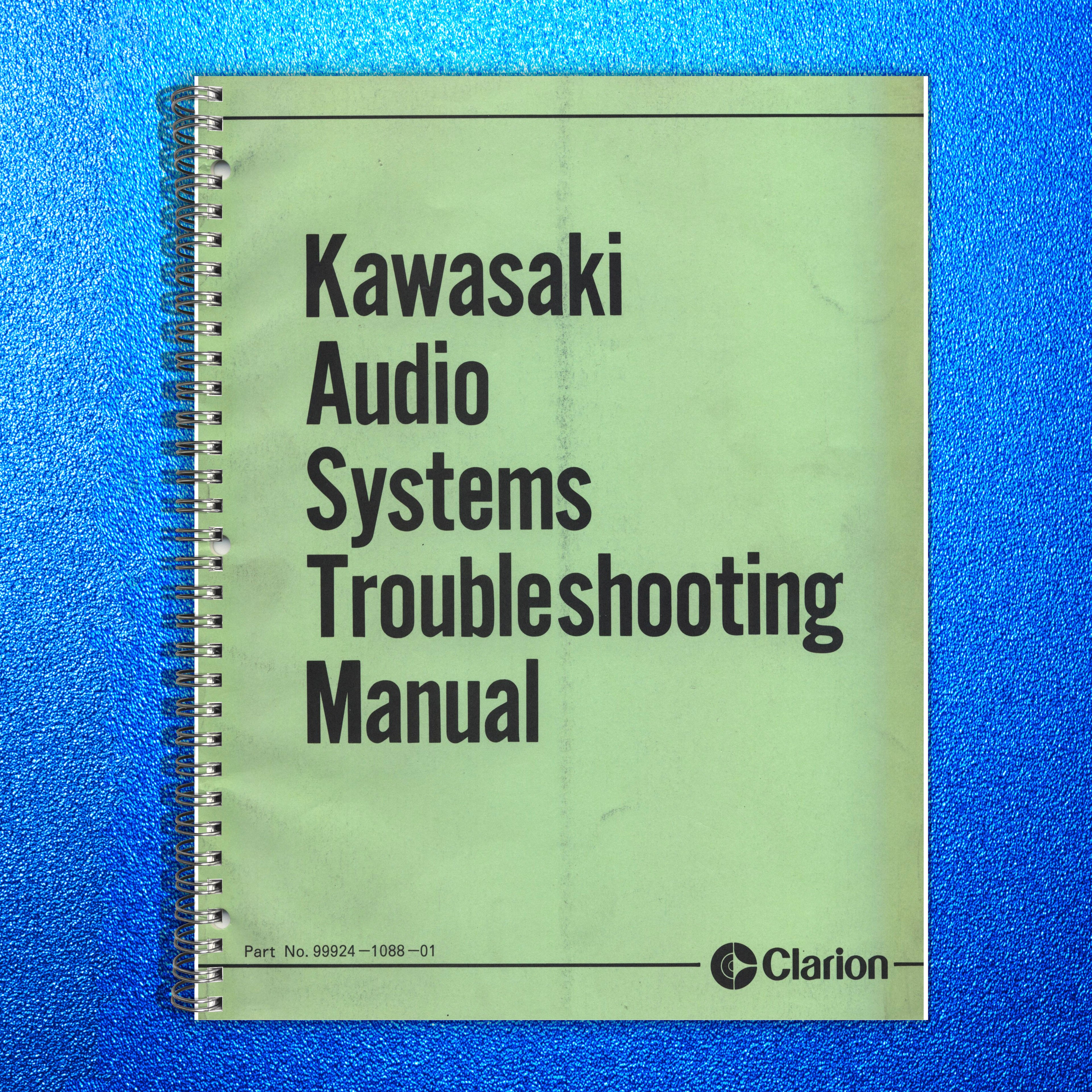 KAWASAKI Voyager Audio Systems Troubleshooting Manual - WIRE BOUND - COVERS