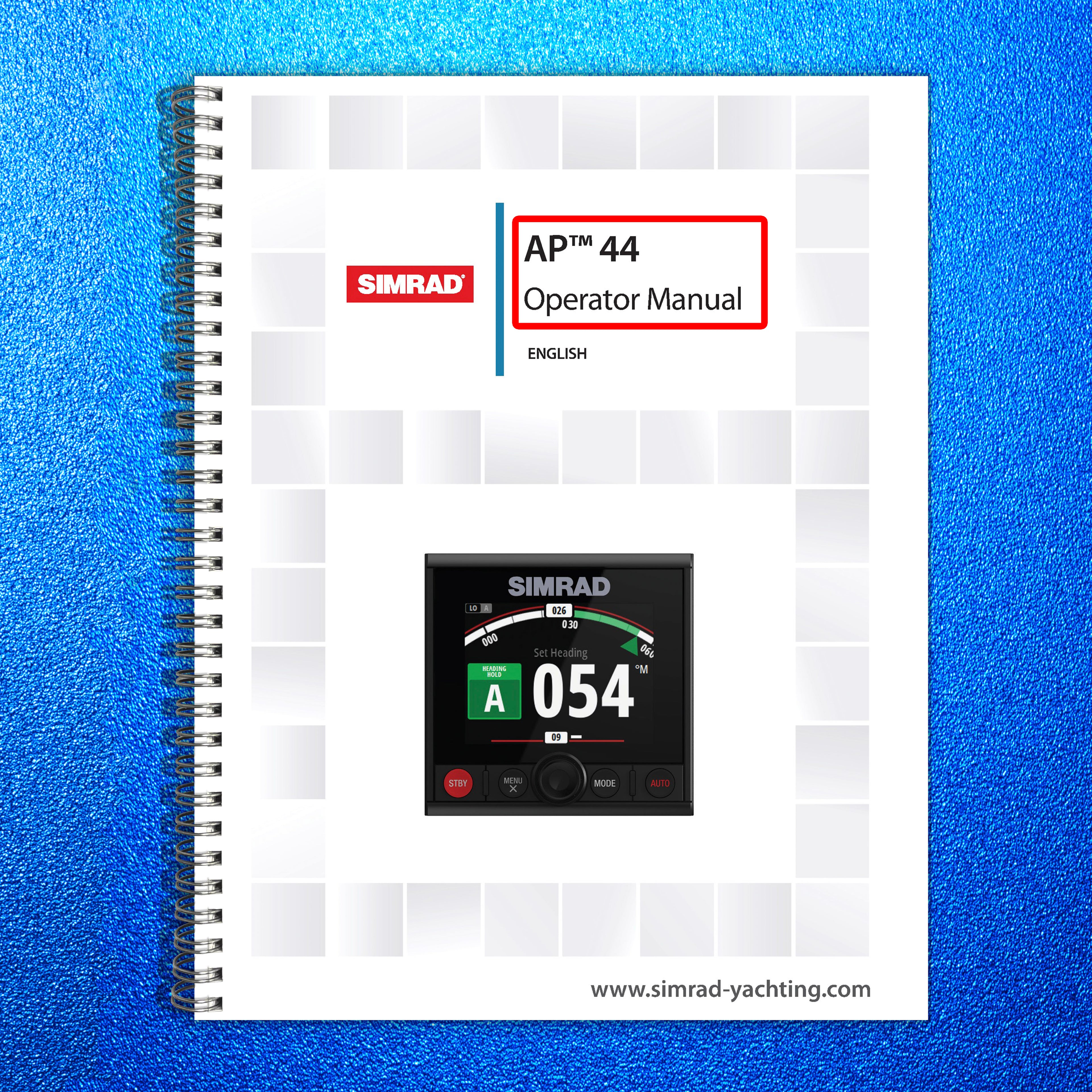 SIMRAD AP44 OPERATORS MANUAL - STEEL WIRE BOUND - PROTECTIVE COVERS