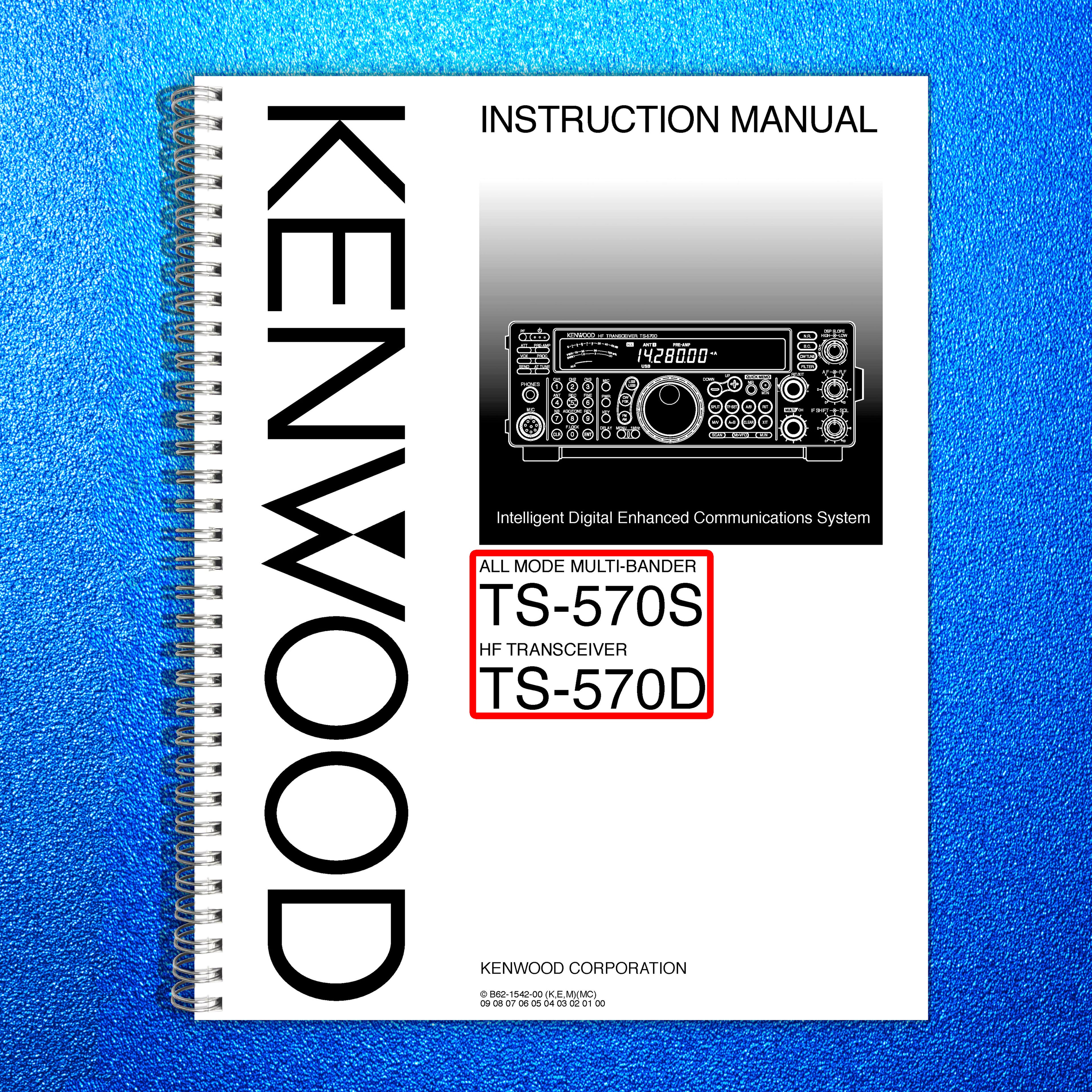 Kenwood TS-570S TS-570D Instructions Manual User Guide [Tough Wire Binding]