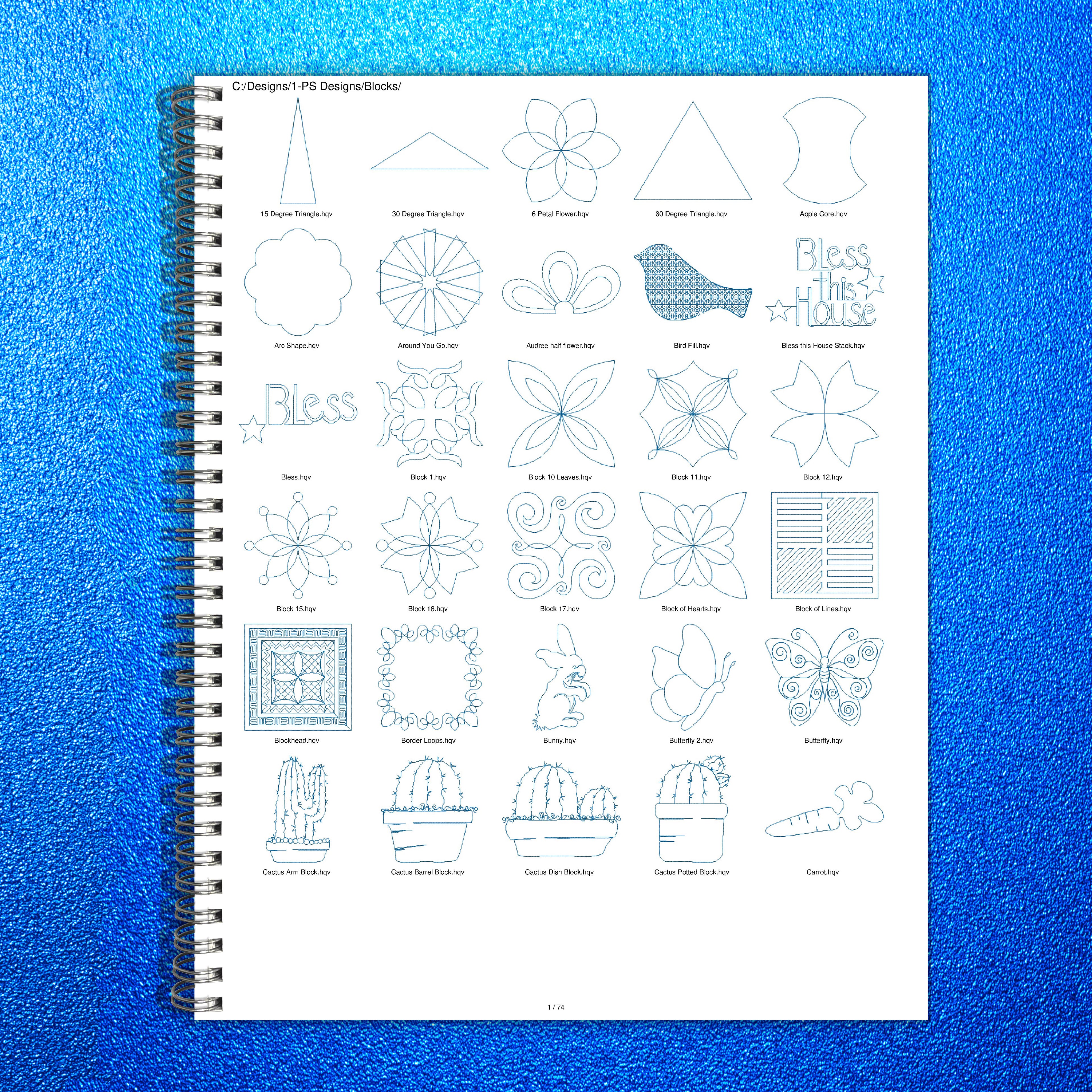 PROSTITCHER Premium Designs Catalog Manual - STEEL WIRE BOUND - TOUGH COVERS