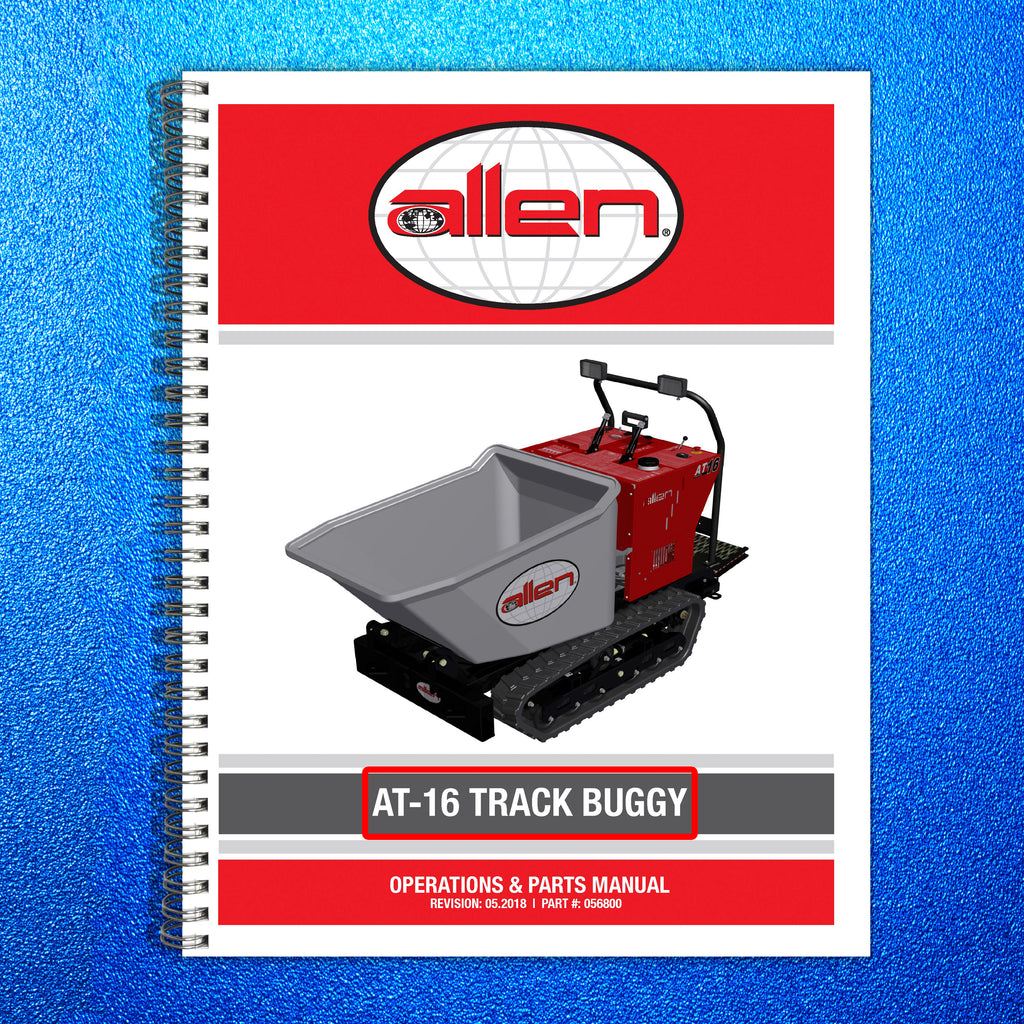 ALLEN AT-16 Track Buggy Operations & Parts Manual - WIRE BOUND - TOUGH COVERS