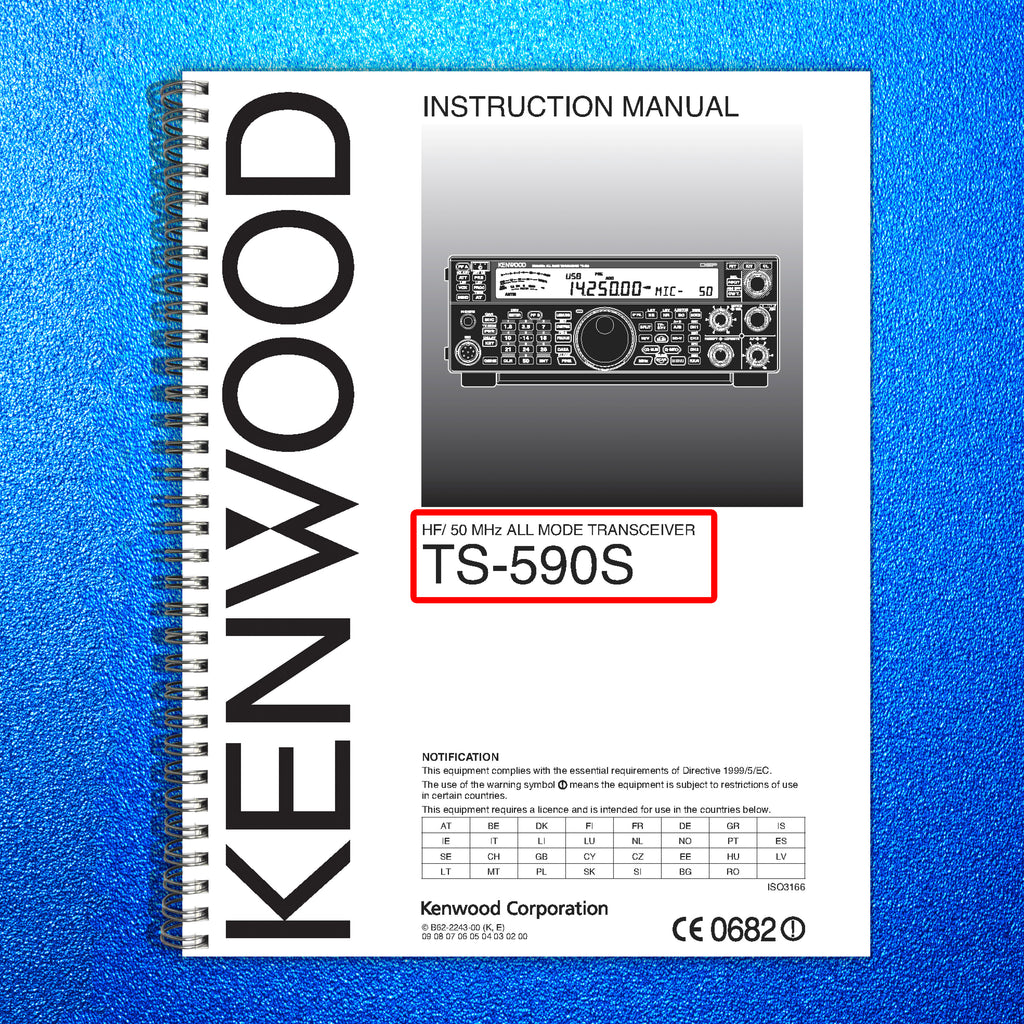 KENWOOD TS-590 TRANSCEIVER INSTRUCTION MANAUL - STEEL WIRE BOUND - TOUGH COVERS