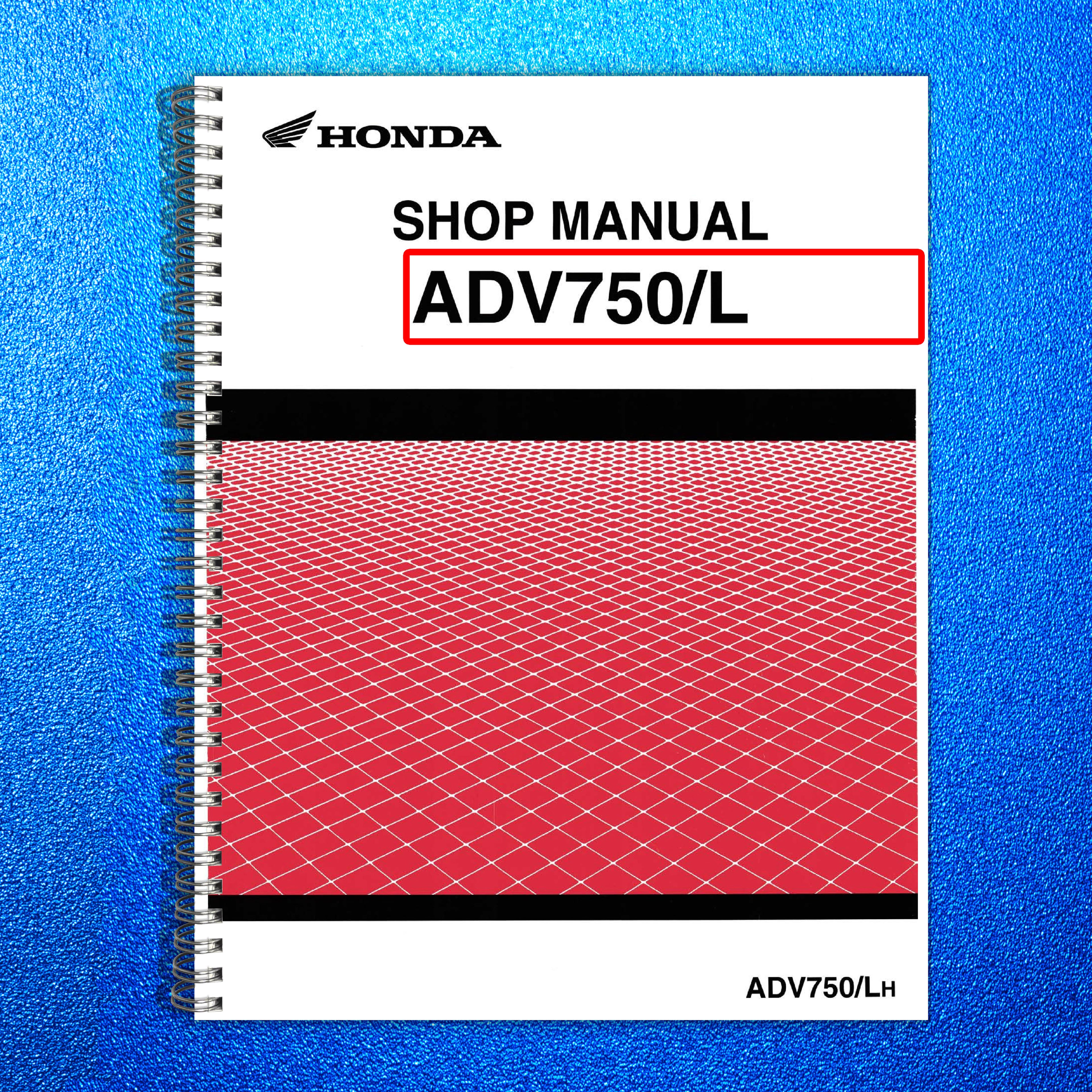 HONDA X-ADV 750 Motorcycle Shop Manual - STEEL WIRE BOUND - PROTECTIVE COVERS