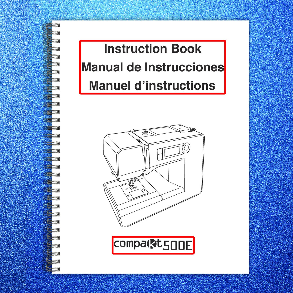 ALFA Compakt 500 Sewing Machine Instruction Book Manual - WIRE BOUND - COVERS