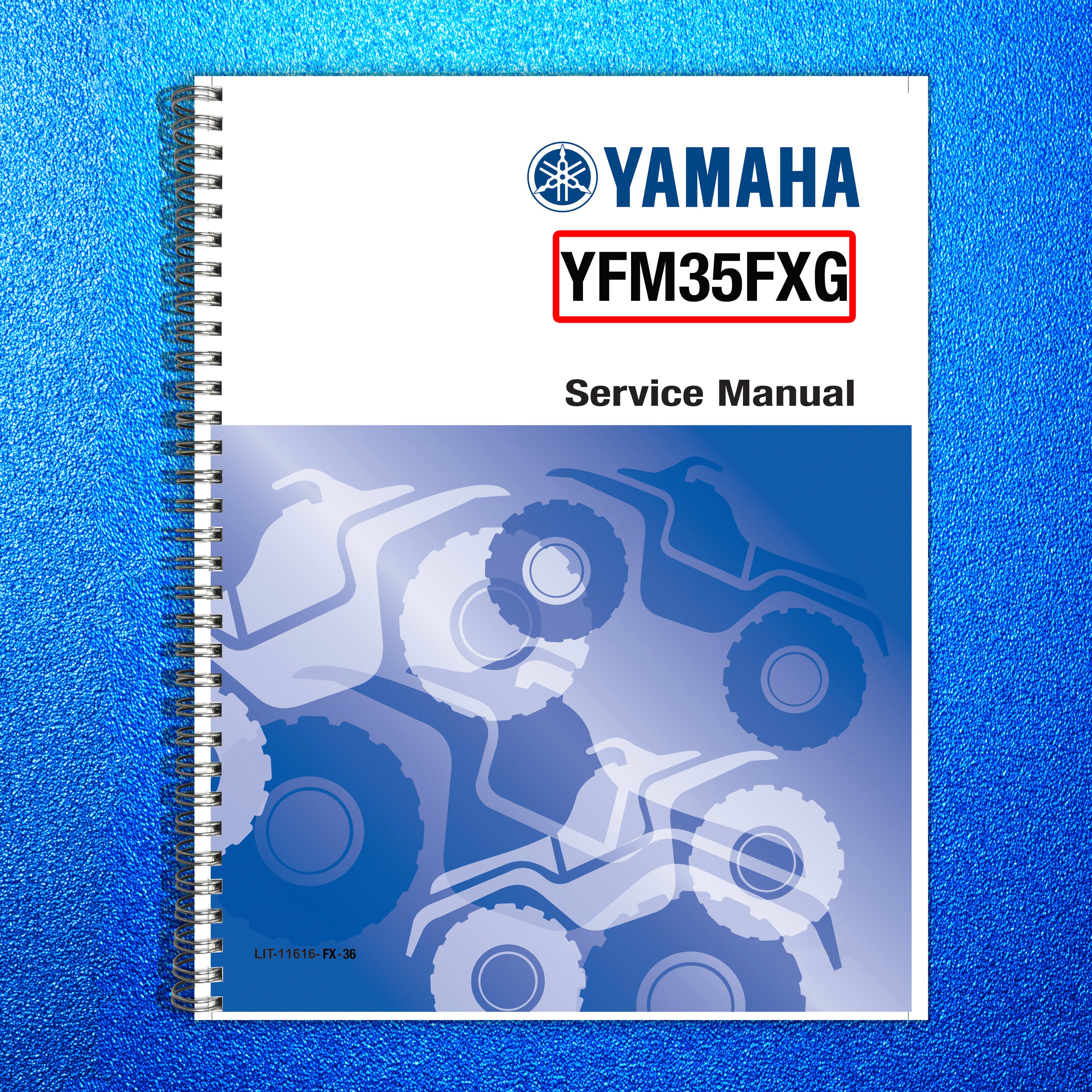 YAMAHA Wolverine 350 YFM35FX ATV Service Manual - BOUND - COVERS - XL FOLDOUTS