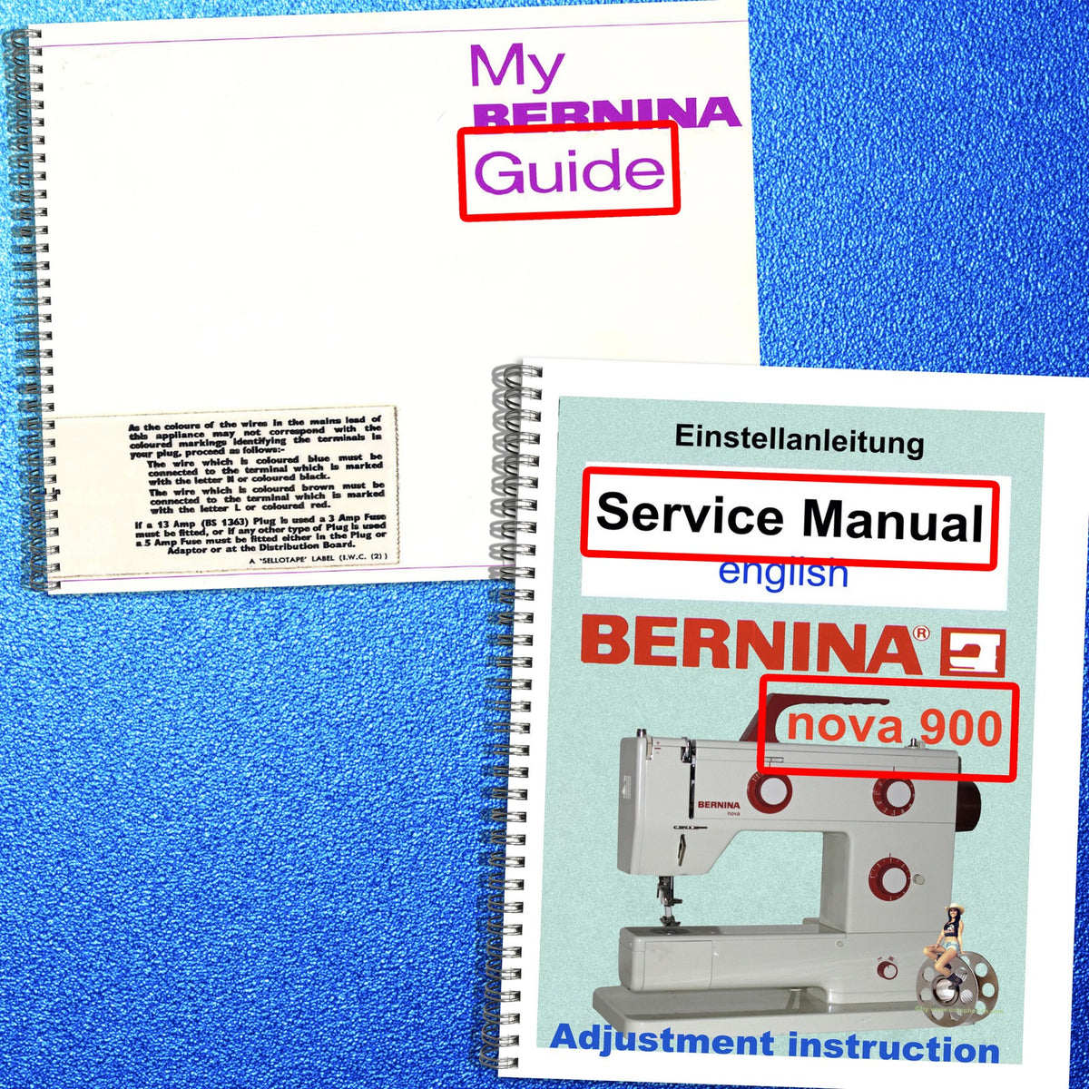 BERNINA 801 802 811 812 Nova 900 Operators & Service Manual BUNDLE - WIRE BOUND