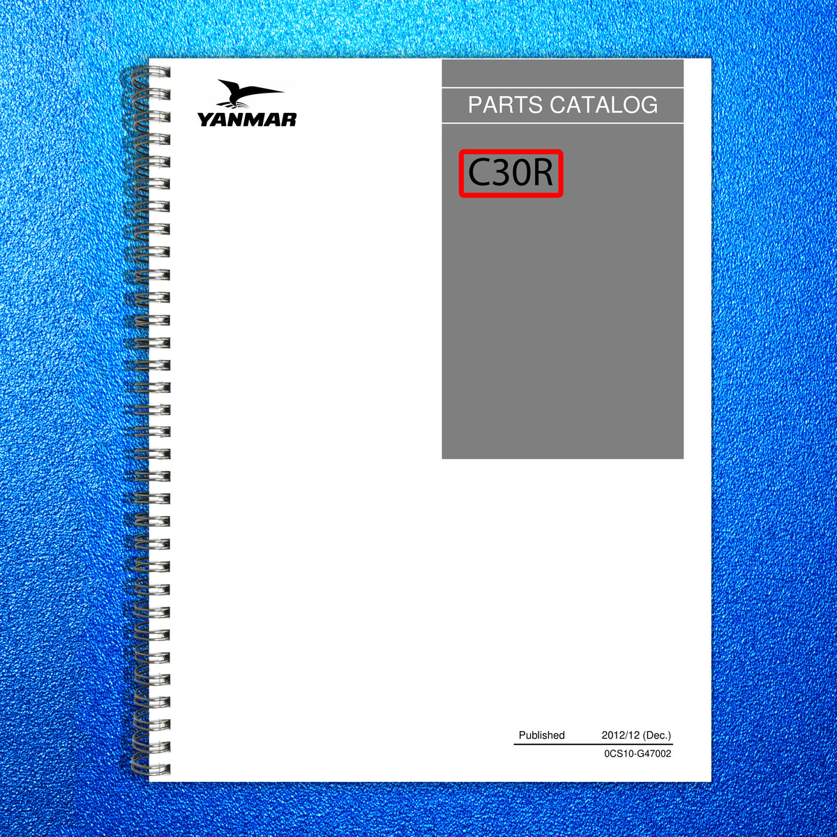 YANMAR C30R-US Crawler Carrier Parts Catalog Manual 2012 - WIRE BOUND - COVERS