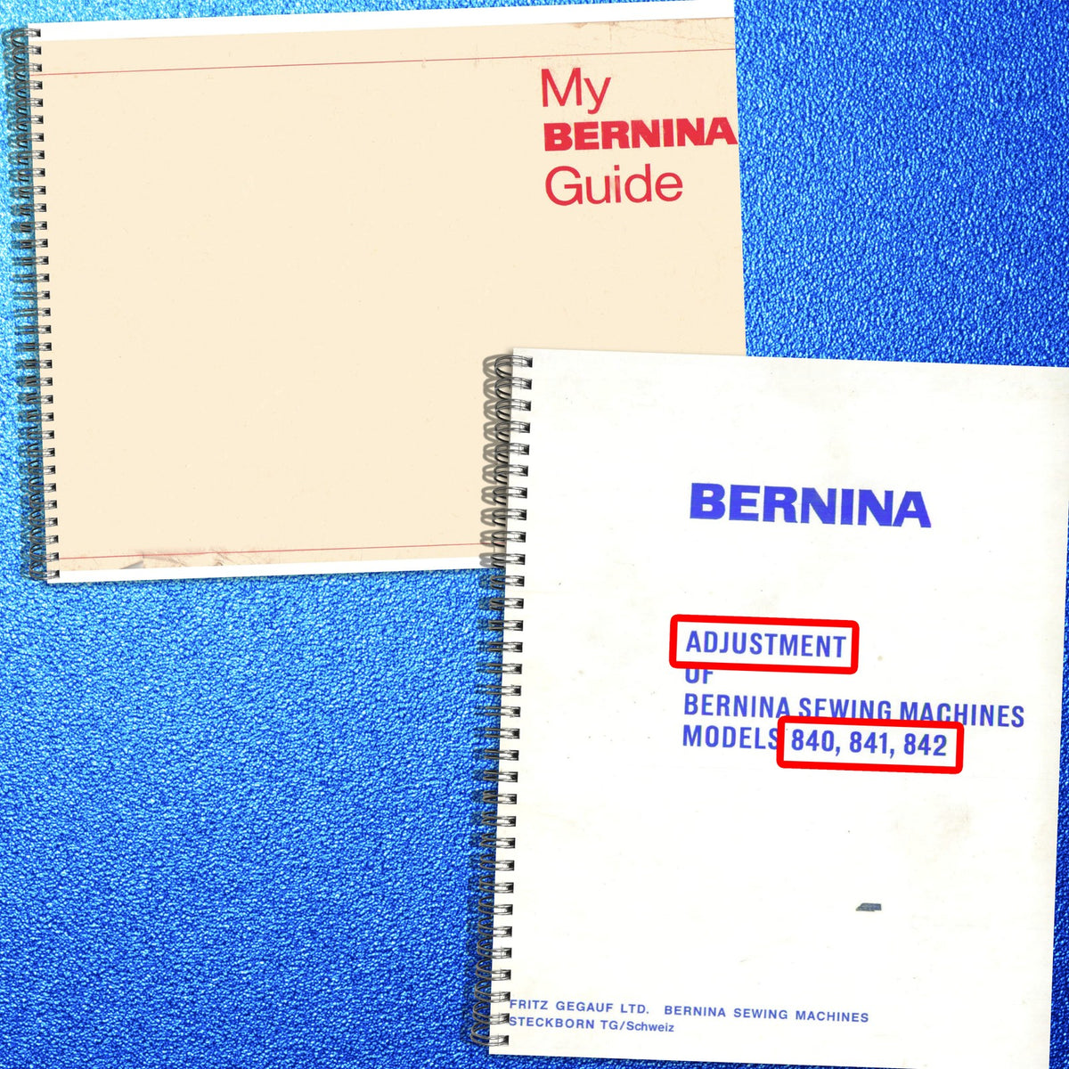 BERNINA 707 717 840 841 842 Service & Operators Manual BUNDLE - WIRE BOUND