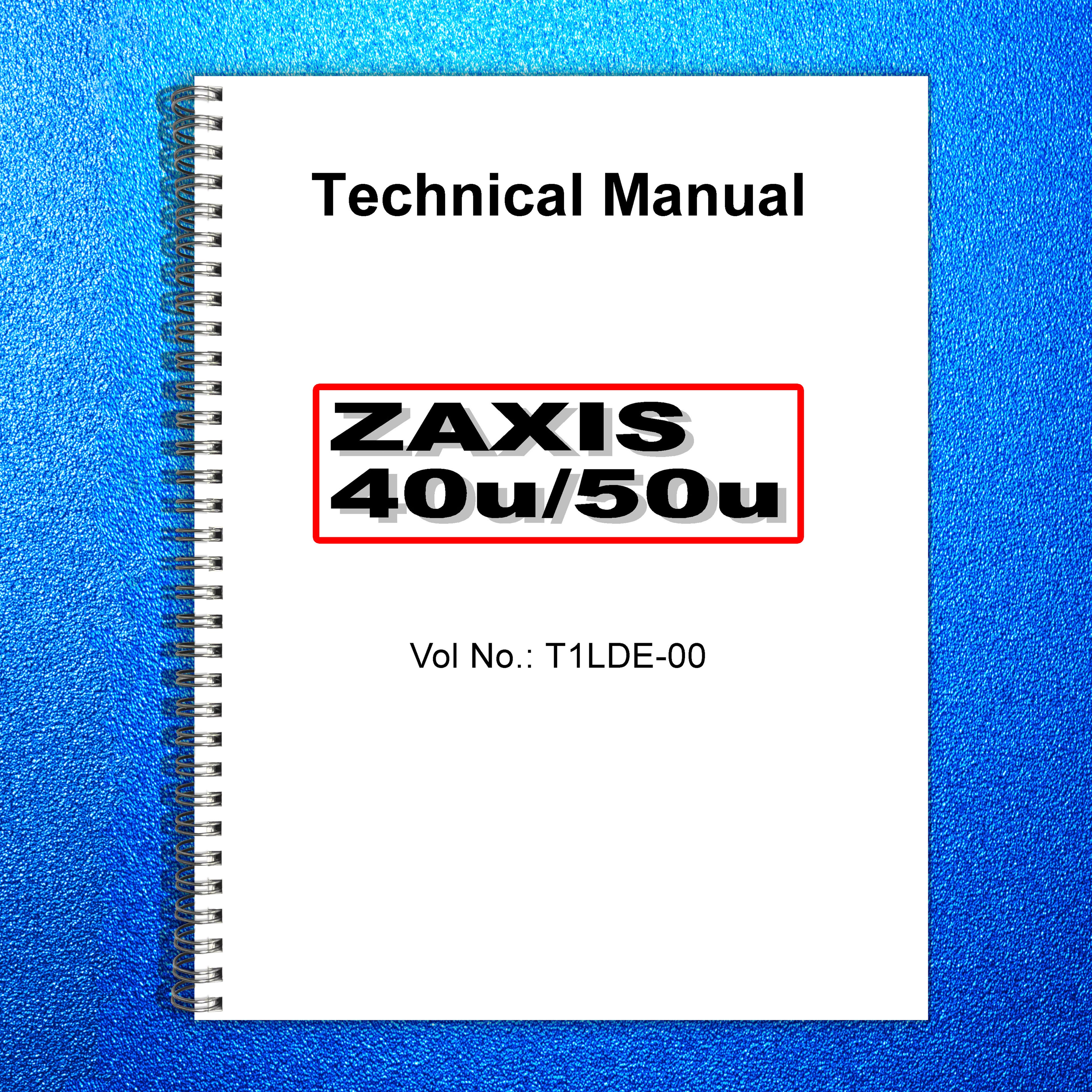 HITACHI ZAXIS 40u 50u Service Workshop Technichal Manual, FOLDOUTS