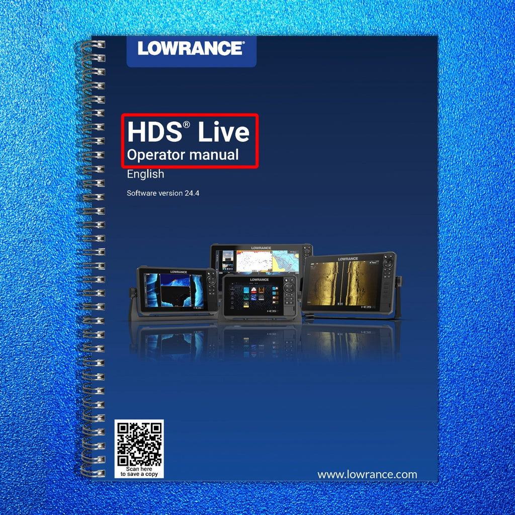 LOWRANCE HDS LIVE Fish Finder User Manual Operation Guide WIRE BOUND, FULL COLOR