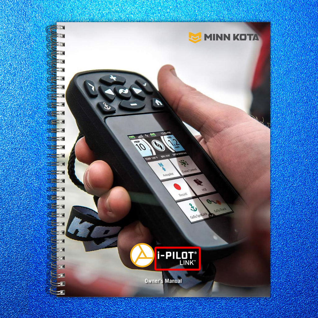 MINN KOTA  i-Pilot Link BlueTooth Owners Manual - WIRE BOUND - TOUGH COVERS