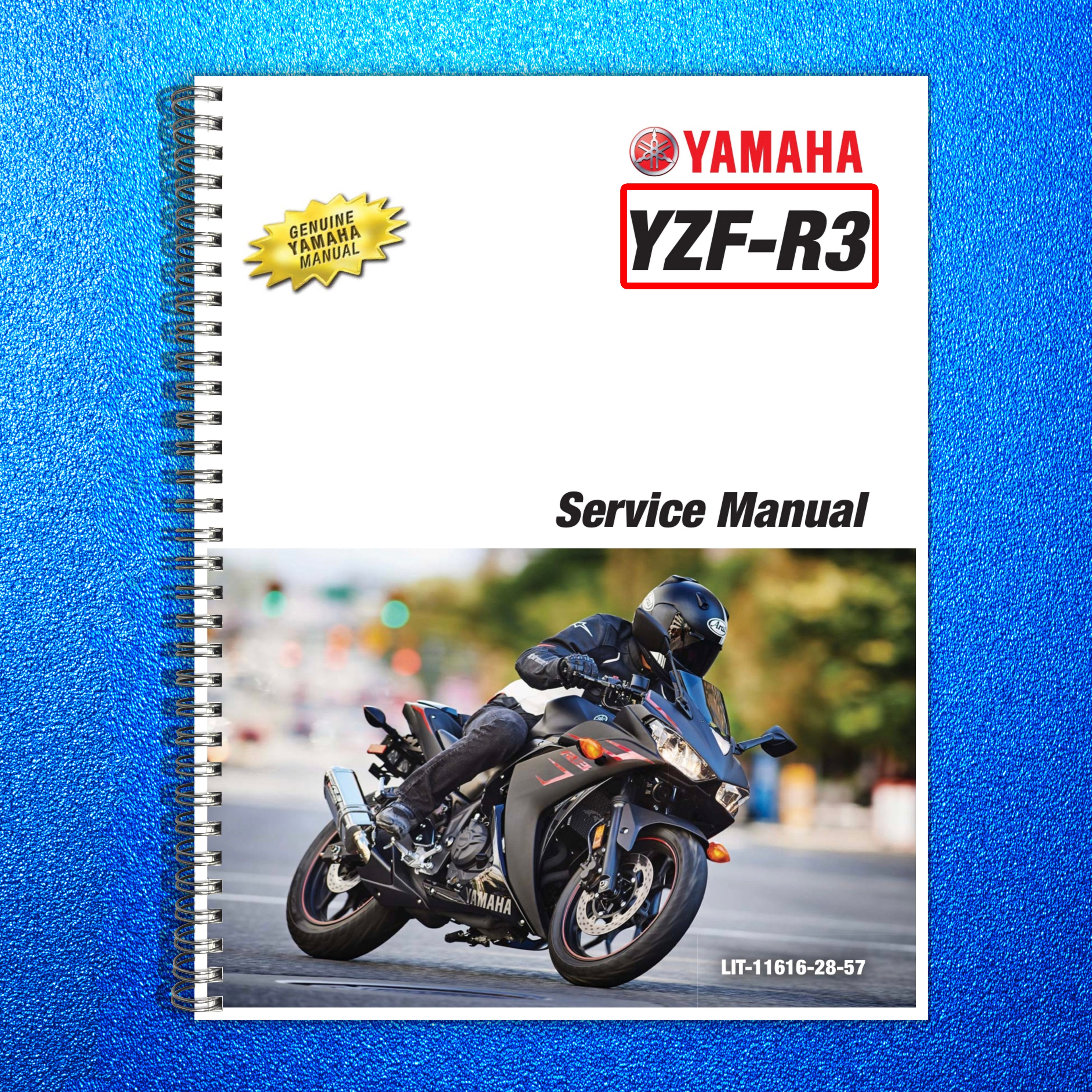 YAMAHA YZF-R3 Motorcycle Service Manual - STEEL WIRE BOUND - PROTECTIVE COVERS