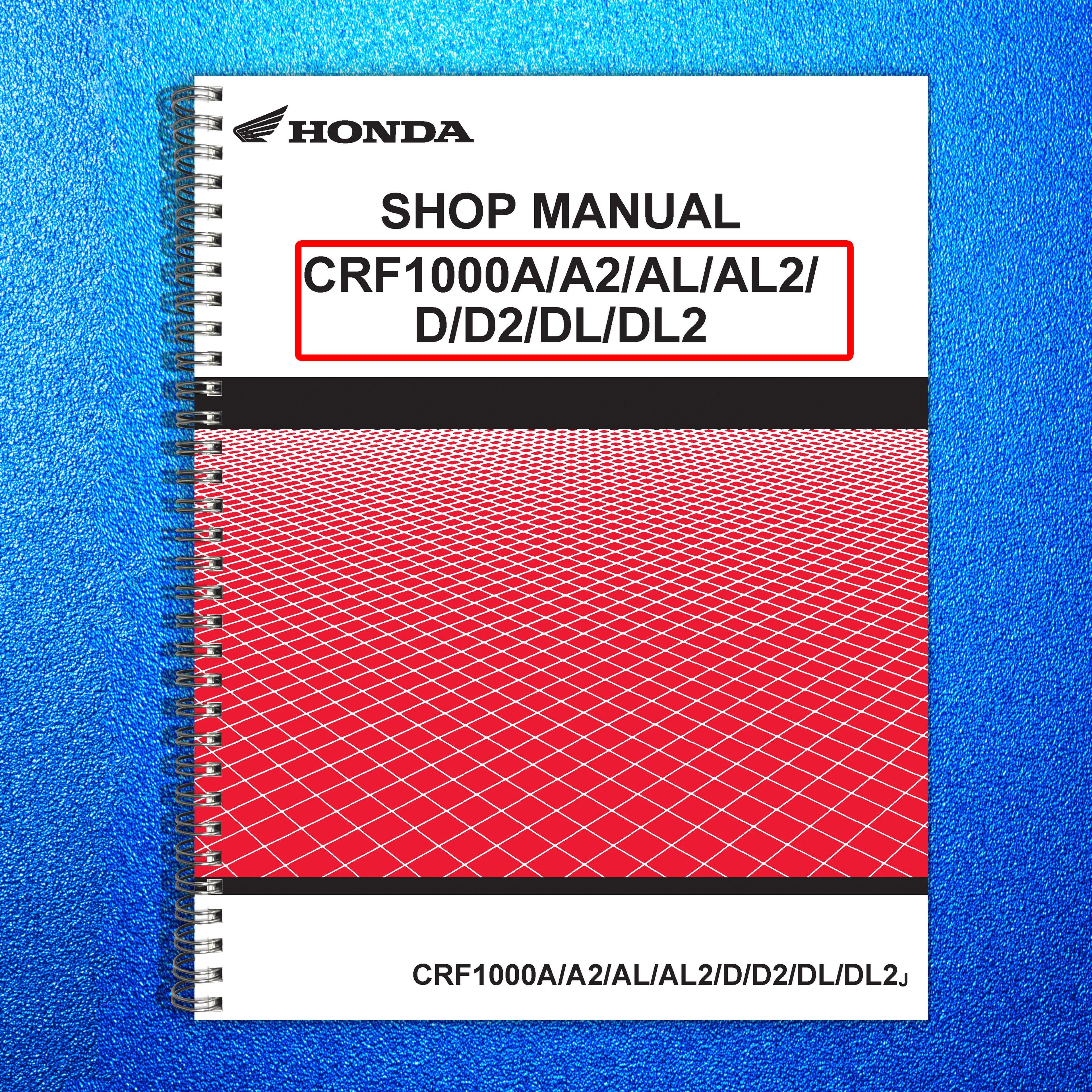 HONDA CRF1000 Africa Twin Adventure Shop Manual 2017 - BOUND - COVERS - FOLDOUTS