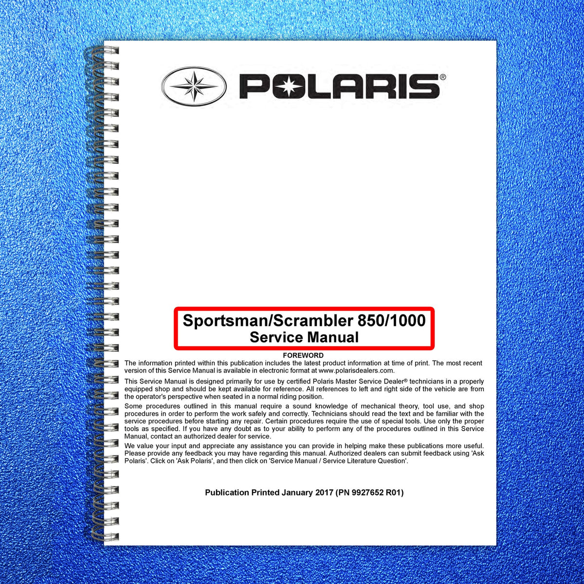 POLARIS Sportsman Scrambler 850 1000 Service Manual 2015 - 2017, FOLDOUTS