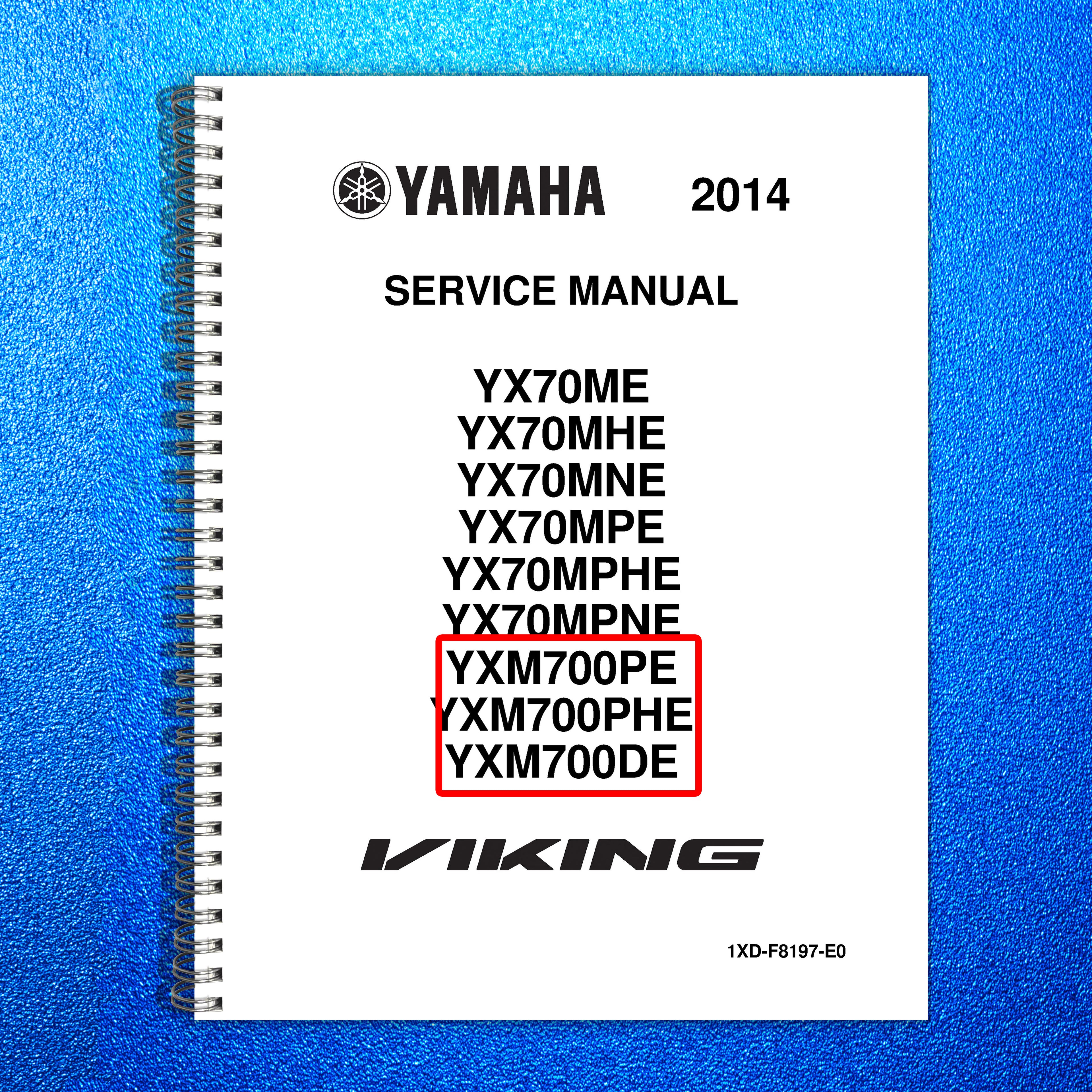 YAMAHA Viking 700 YXM700 Side-By-Side Service Manual 2014, FOLDOUTS