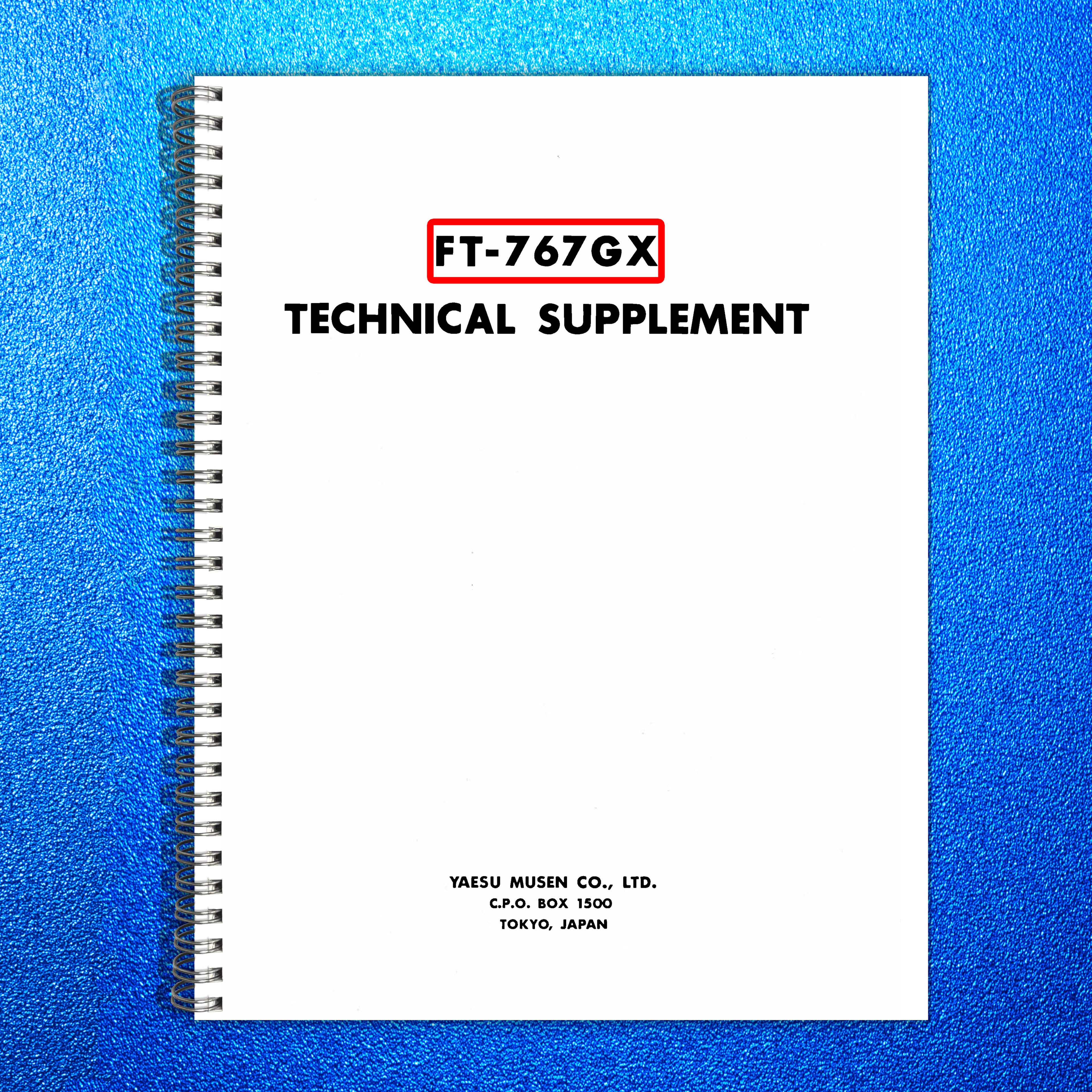 YAESU FT-767GX Transceiver Service Manual - BOUND - COVERS - XL FOLDOUT PAGES