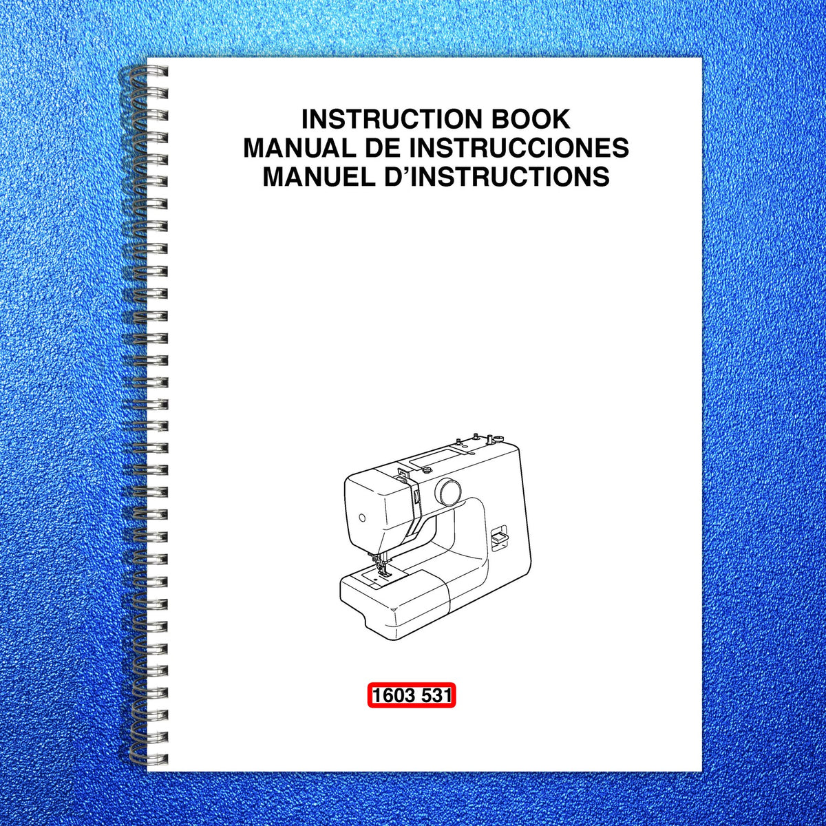 ALFA 1603 531 Sewing Machine Instruction Book Manual - WIRE BOUND - TOUGH COVERS