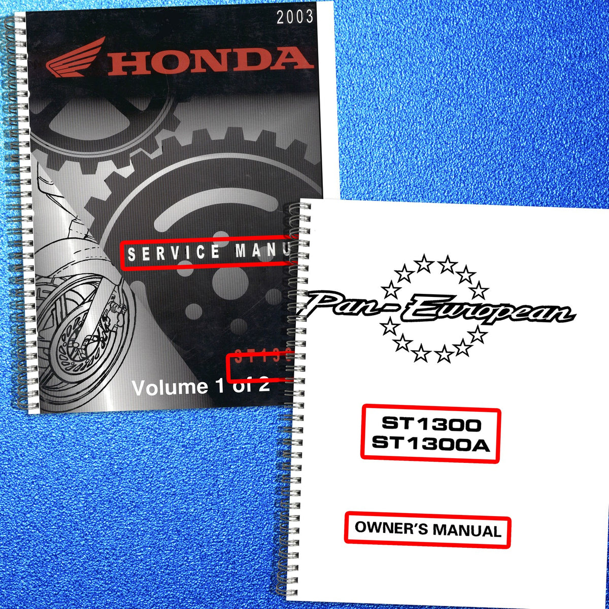 HONDA ST1300 ST1300A Workshop & Operators Manual BUNDLE - WIRE BOUND - COVERS