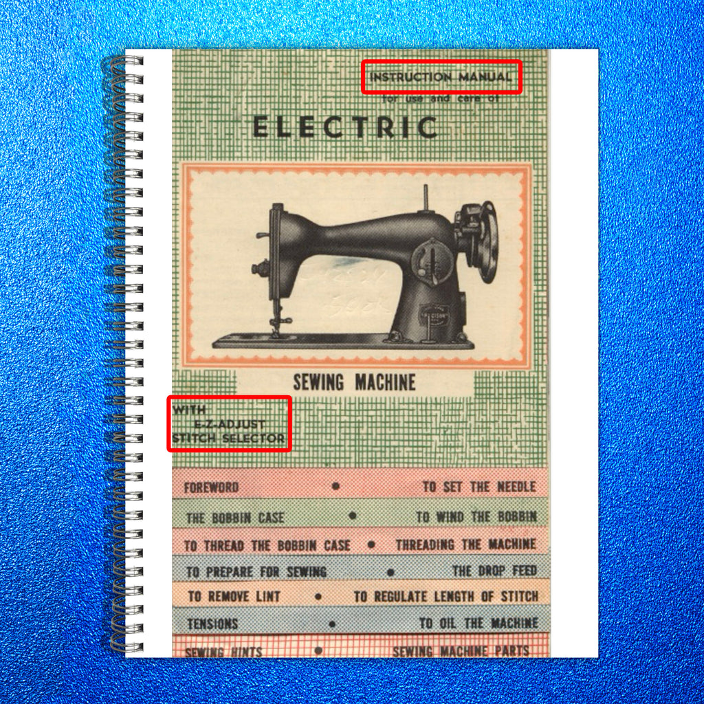 E-Z Adjust Stitch Regulator Sewing Macine 15 Clone Precision Deluxe 30 Manual