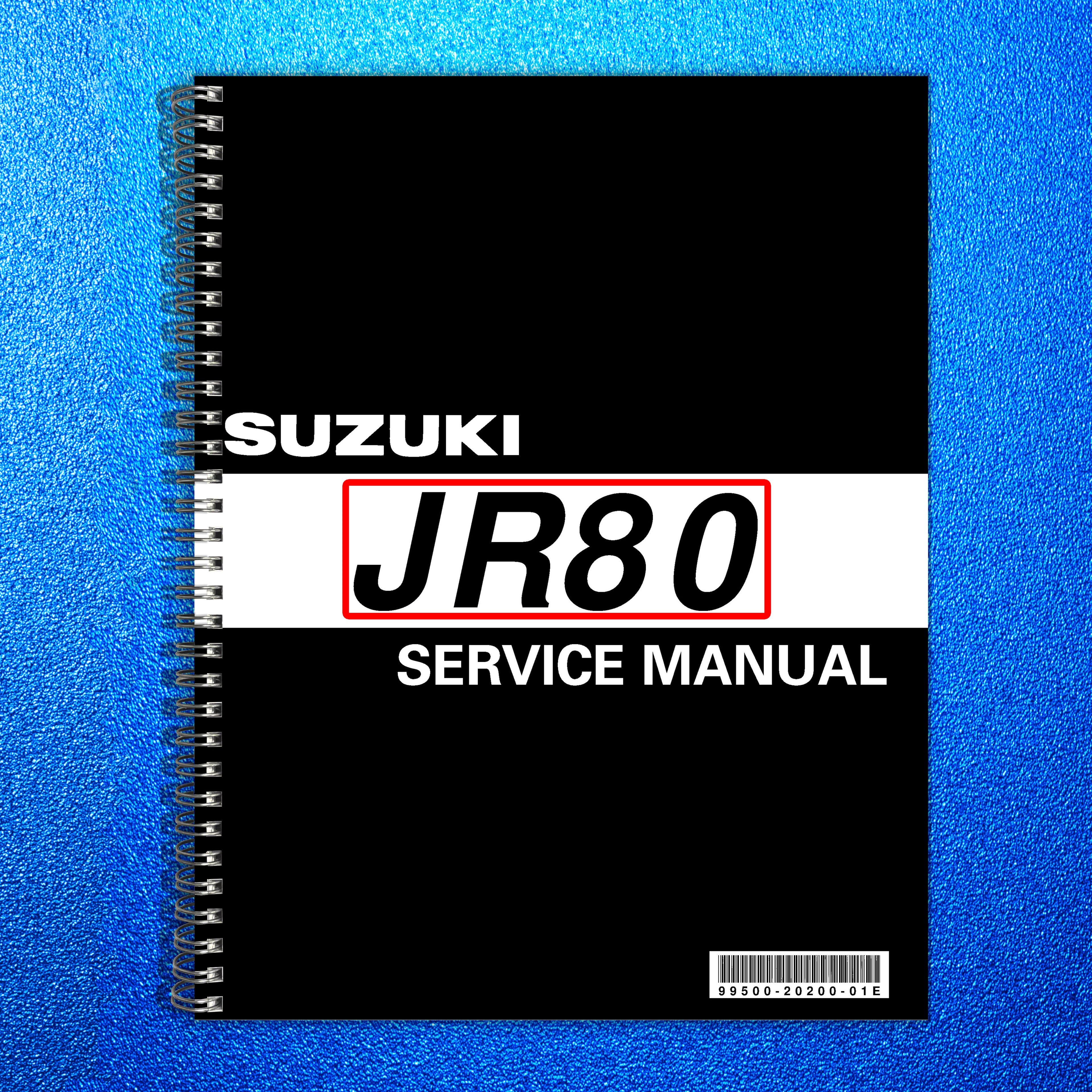 SUZUKI JR80 MOTORCYCLE DIRT BIKE SERVICE MANUAL - STEEL WIRE BOUND, TOUGH COVERS
