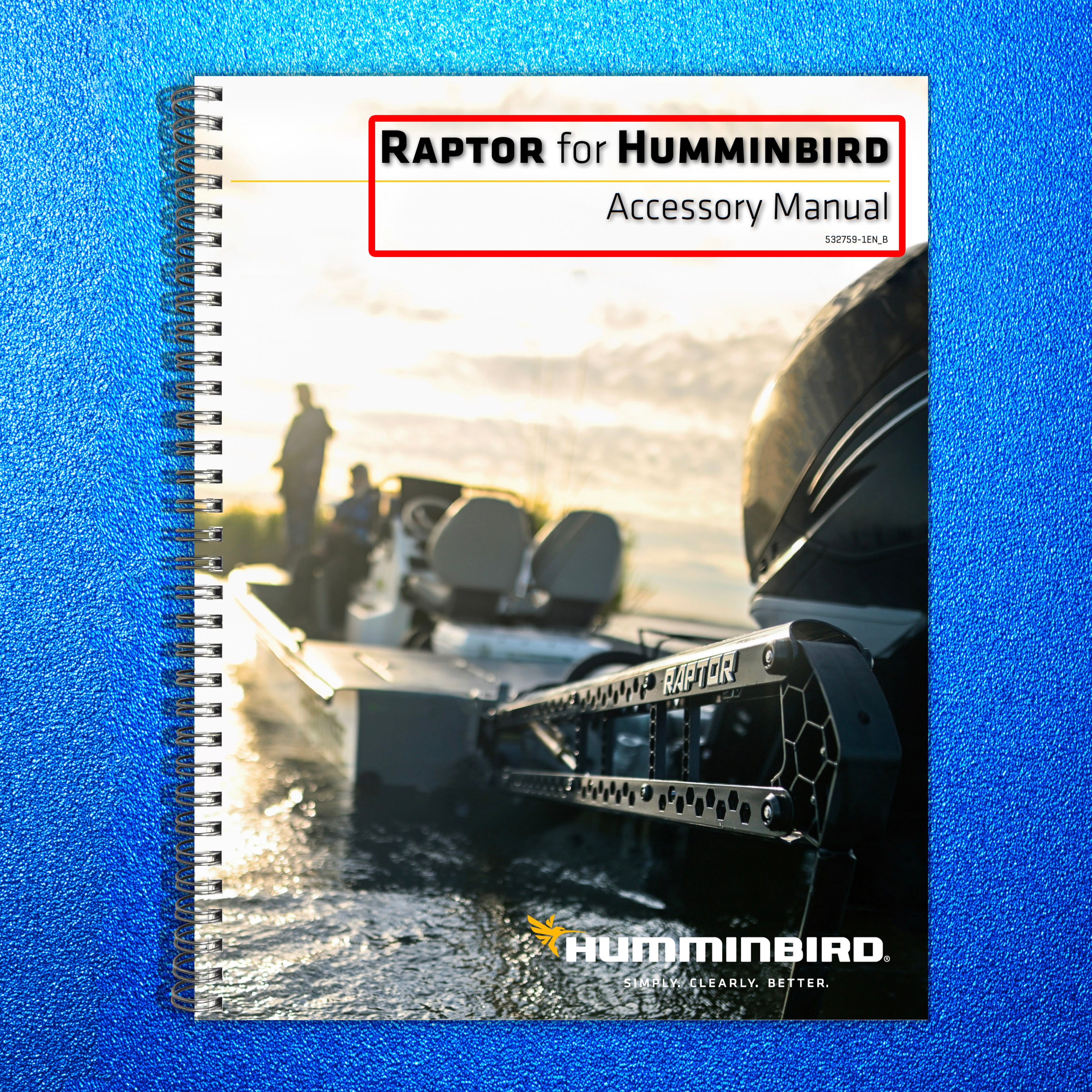 MINN KOTA Raptor for Humminbird SOLIX & HELIX ACCESSORY MANUAL WIRE BIND COVERS