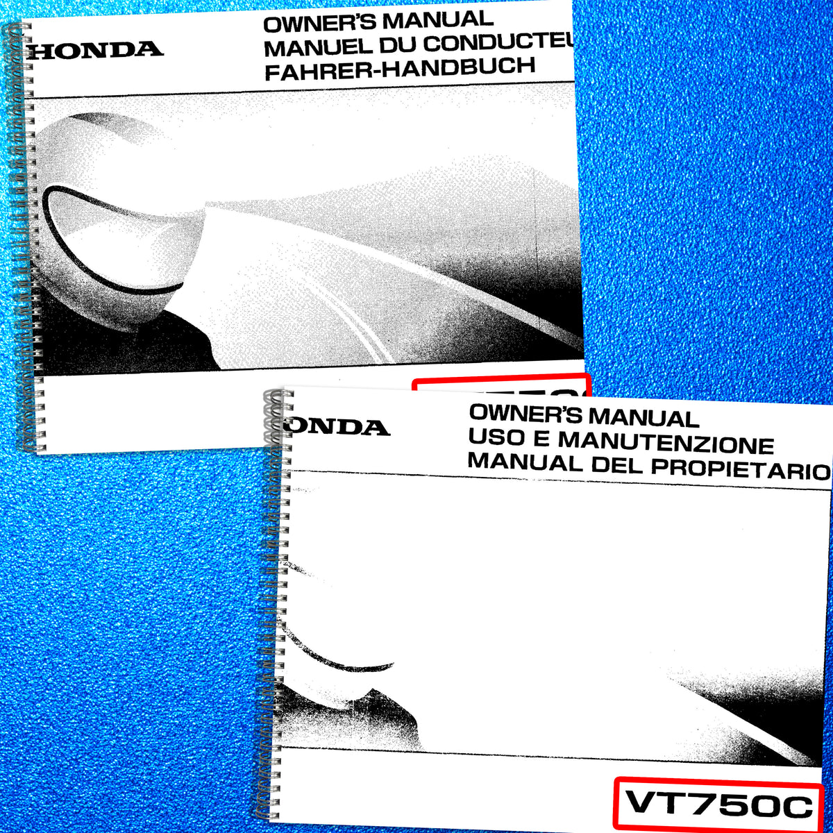 HONDA VT750C 2003 2005 Operators Manual BUNDLE - STEEL WIRE BOUND - TOUGH COVERS