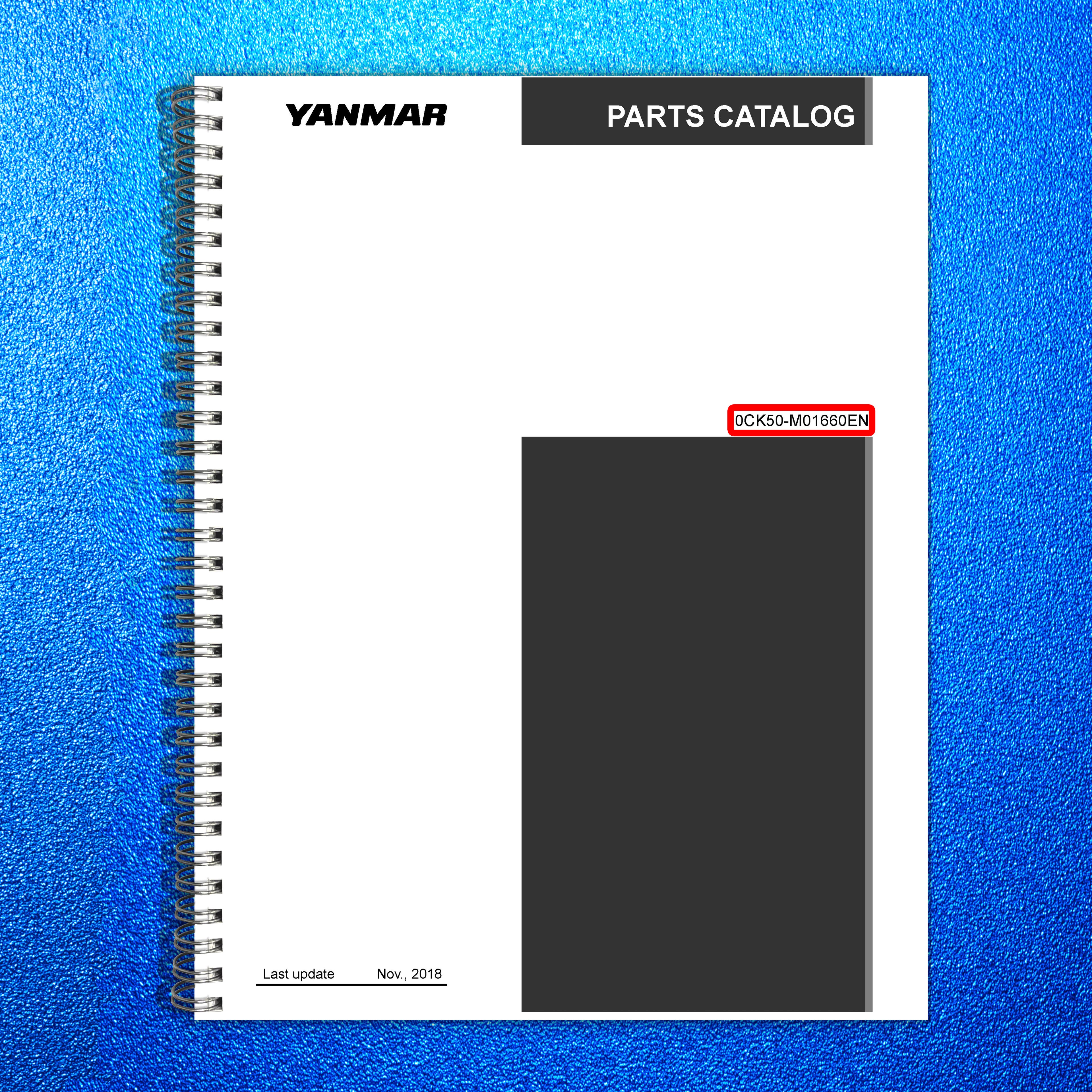 YANMAR ViO20-6 Excavator Parts Catalog Manual 2018 - WIRE BOUND - TOUGH COVERS