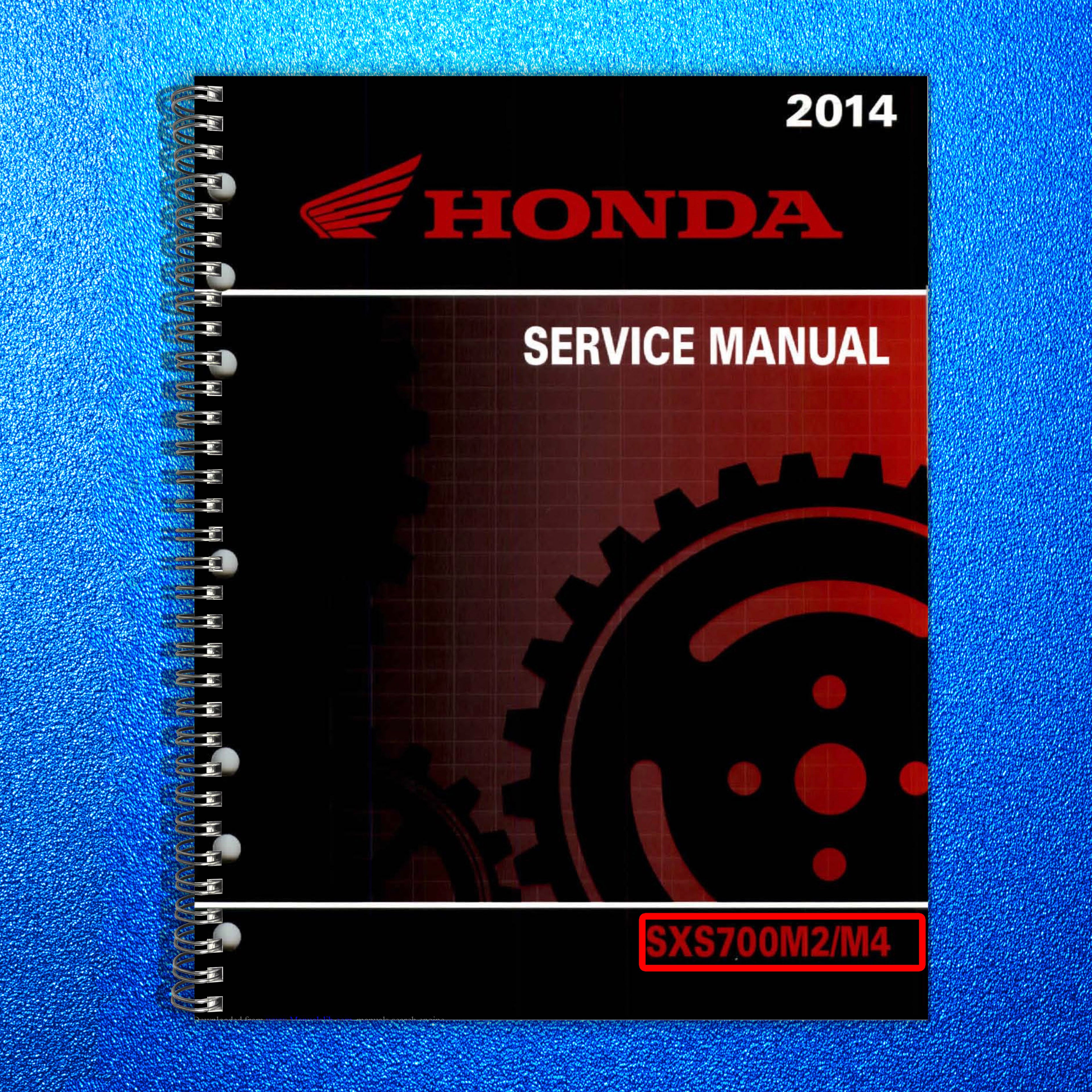 HONDA Pioneer 700 SXS700 Side-by-Side Service Manual 2014 - WIRE BOUND - COVERS