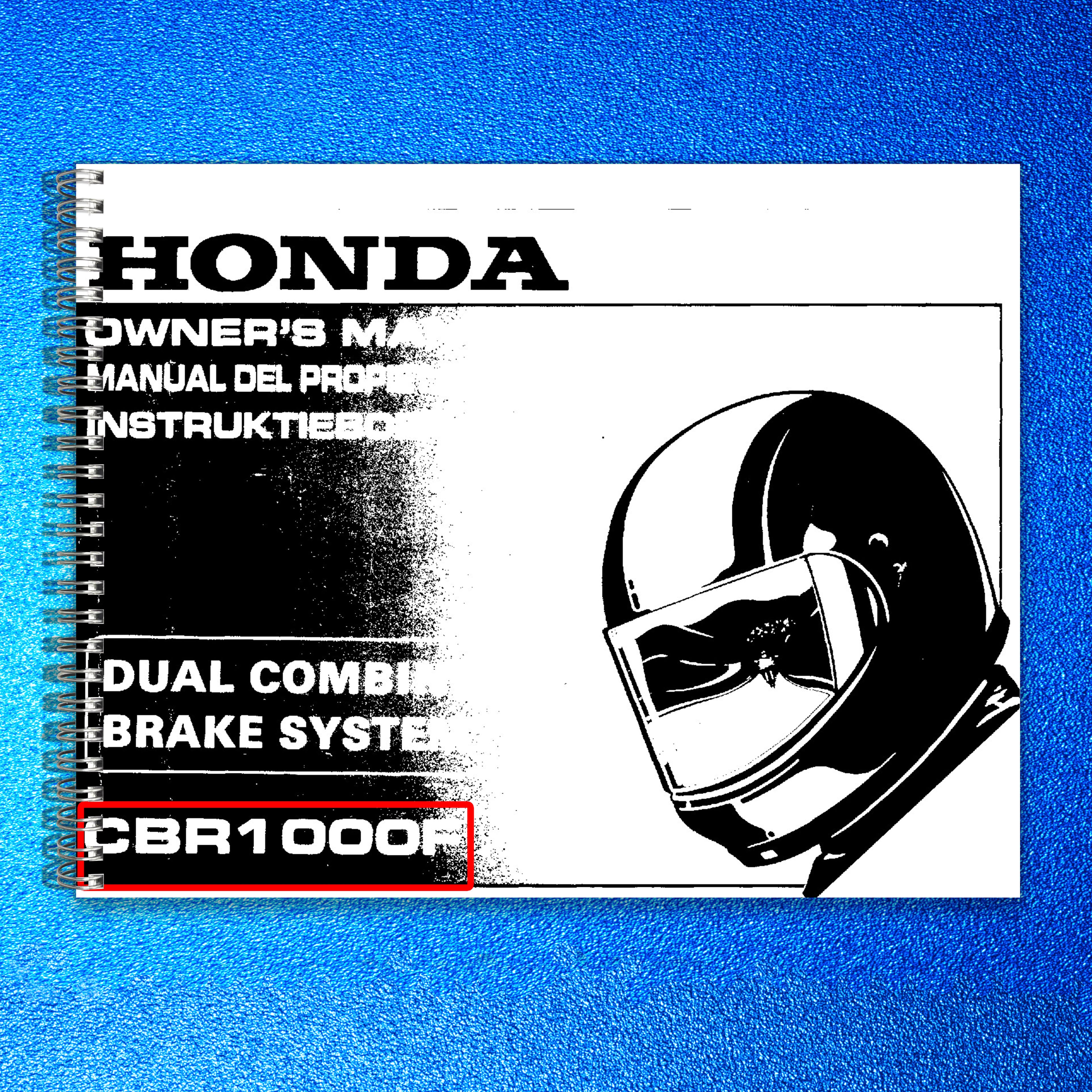 HONDA CBR1000F Dual Combined Brake System Owners Manual 1992, FOLDOUTS