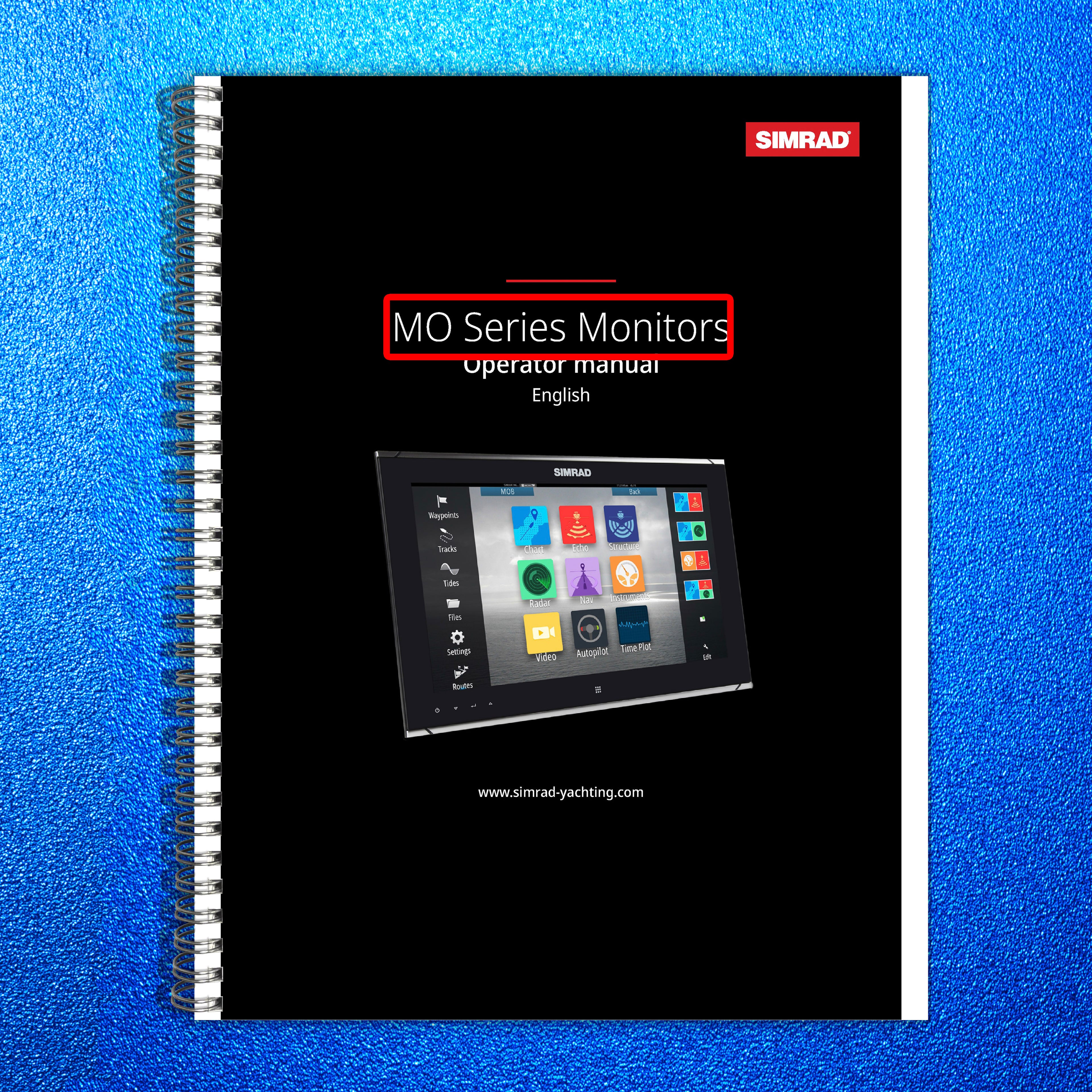 SIMRAD MO Series Monitor Operators Manual - STEEL WIRE BOUND - PROTECTIVE COVERS