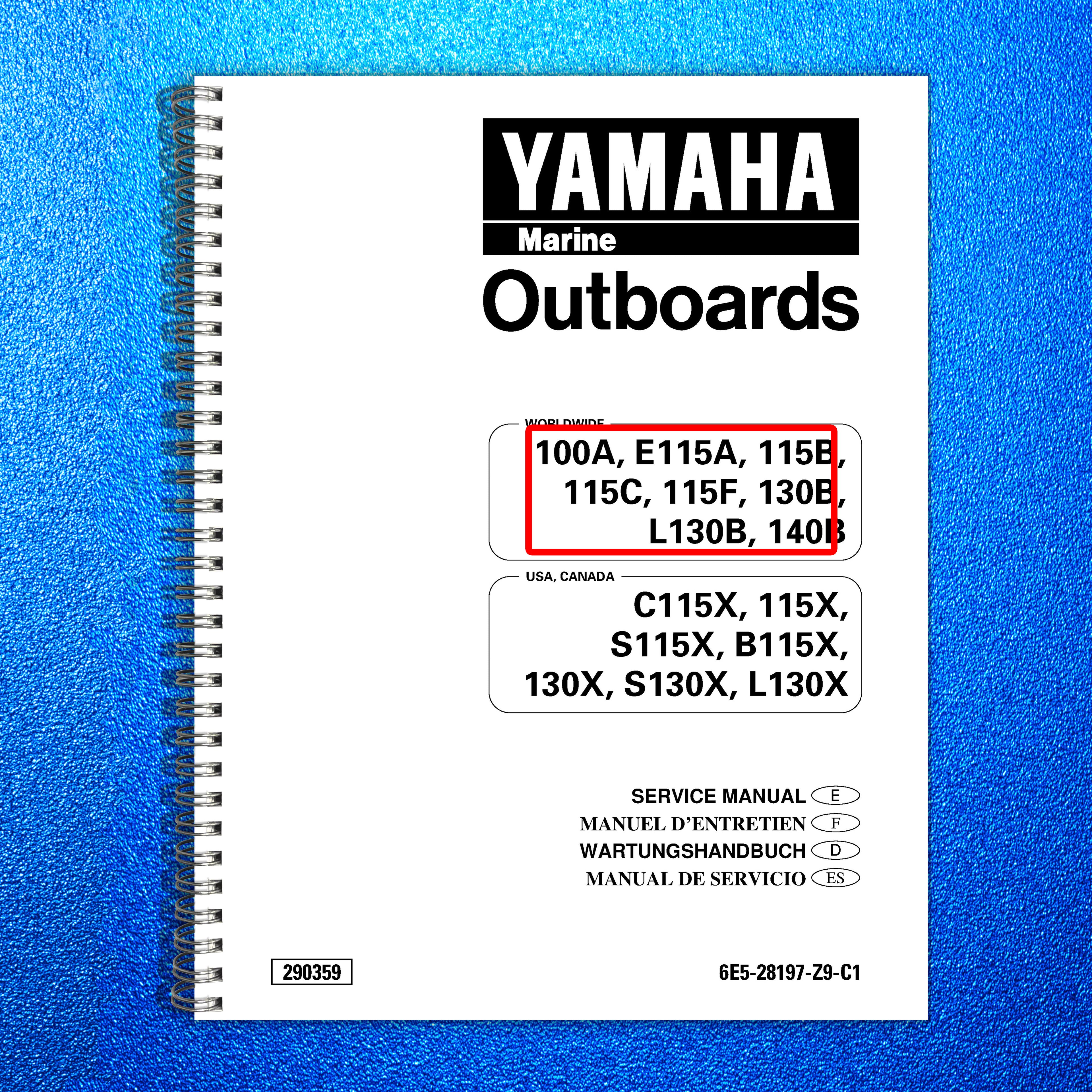 YAMAHA 100A 115B 115C 115F  More Outboard Service Manual, FOLDOUTS