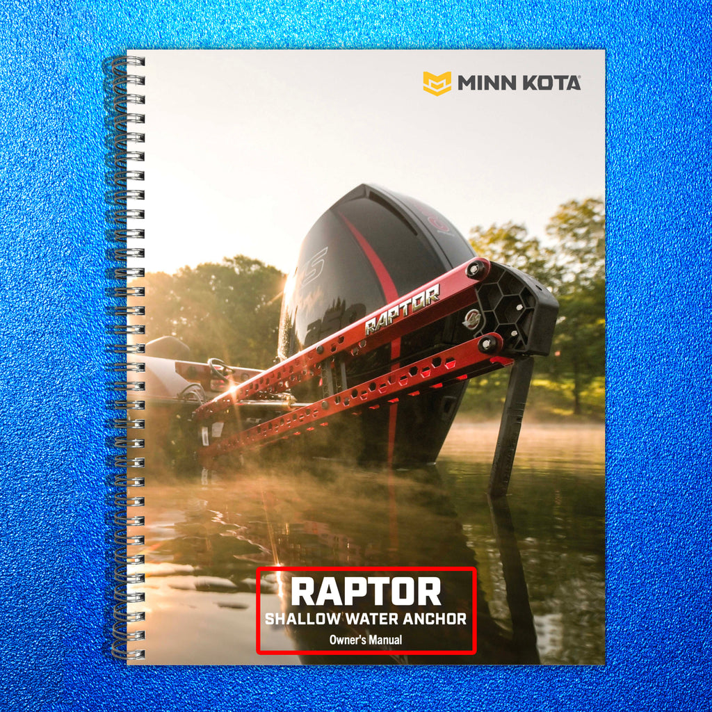 MINN KOTA Raptor Shallow Water Anchor Owners Manual - WIRE BOUND - TOUGH COVERS