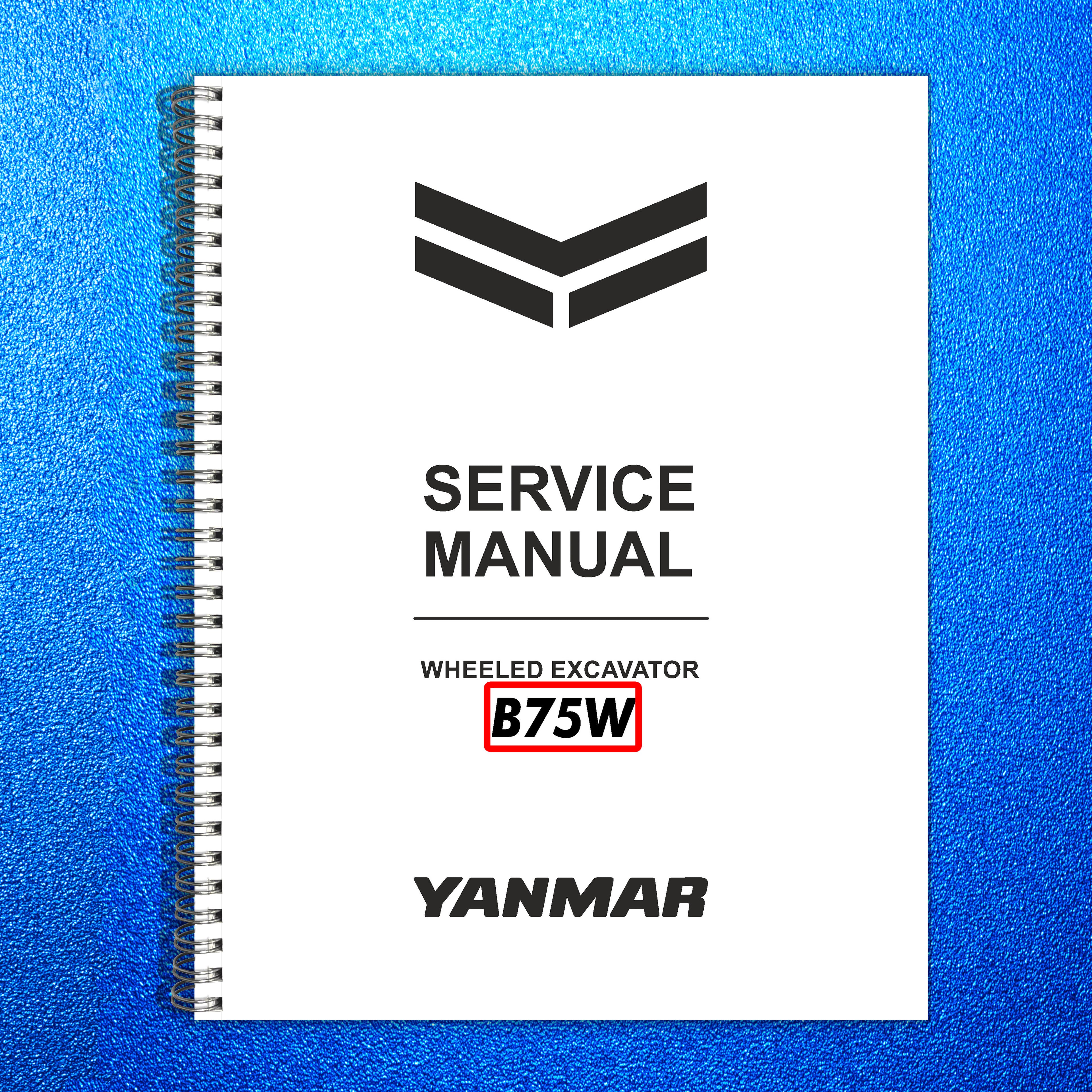 YANMAR B75W Wheeled Excavator Service Manual SN TL07540104 Up, FOLDOUTS