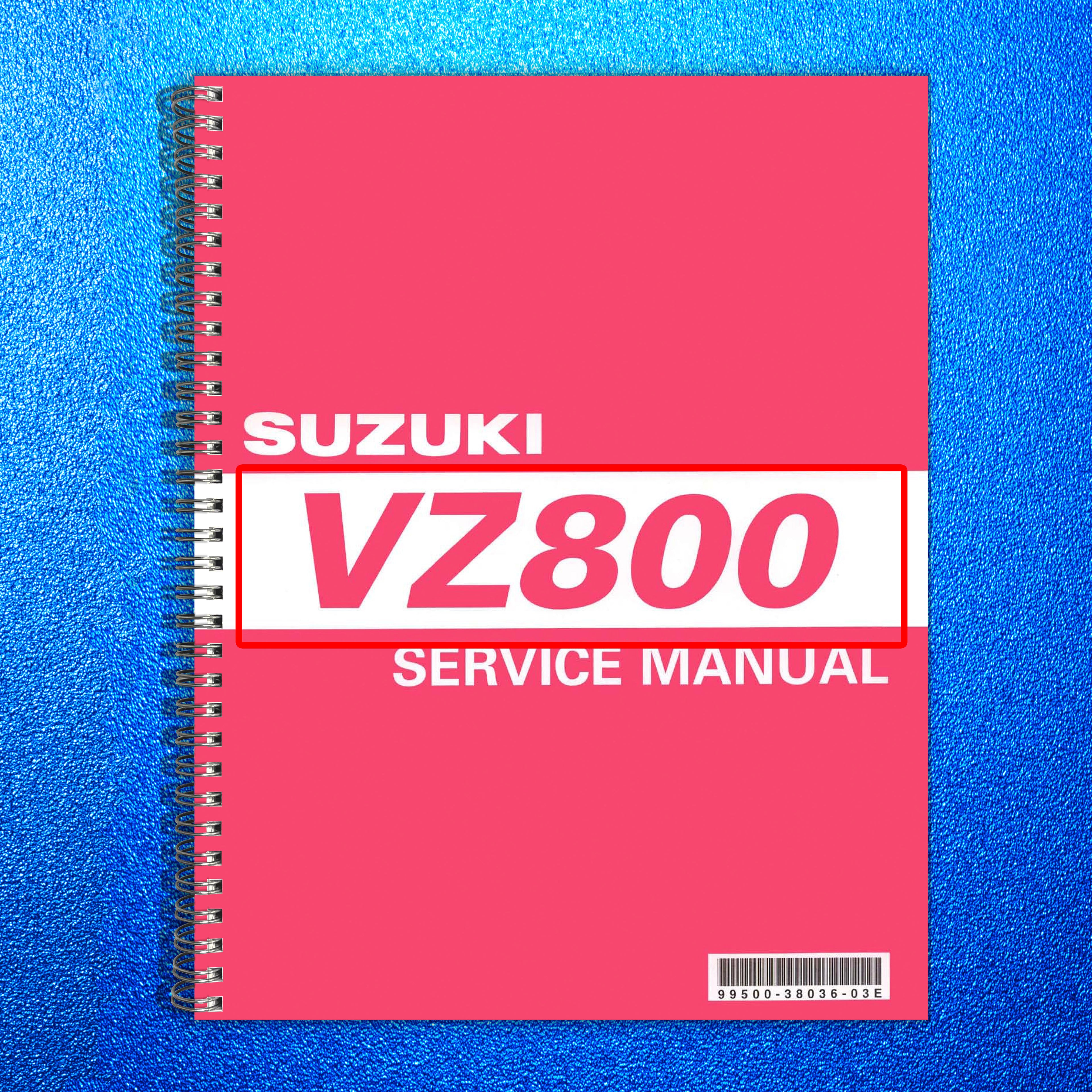 SUZUKI VZ800 Marauder Motorcycle Service Manual 1998-2004 - WIRE BOUND - COVERS