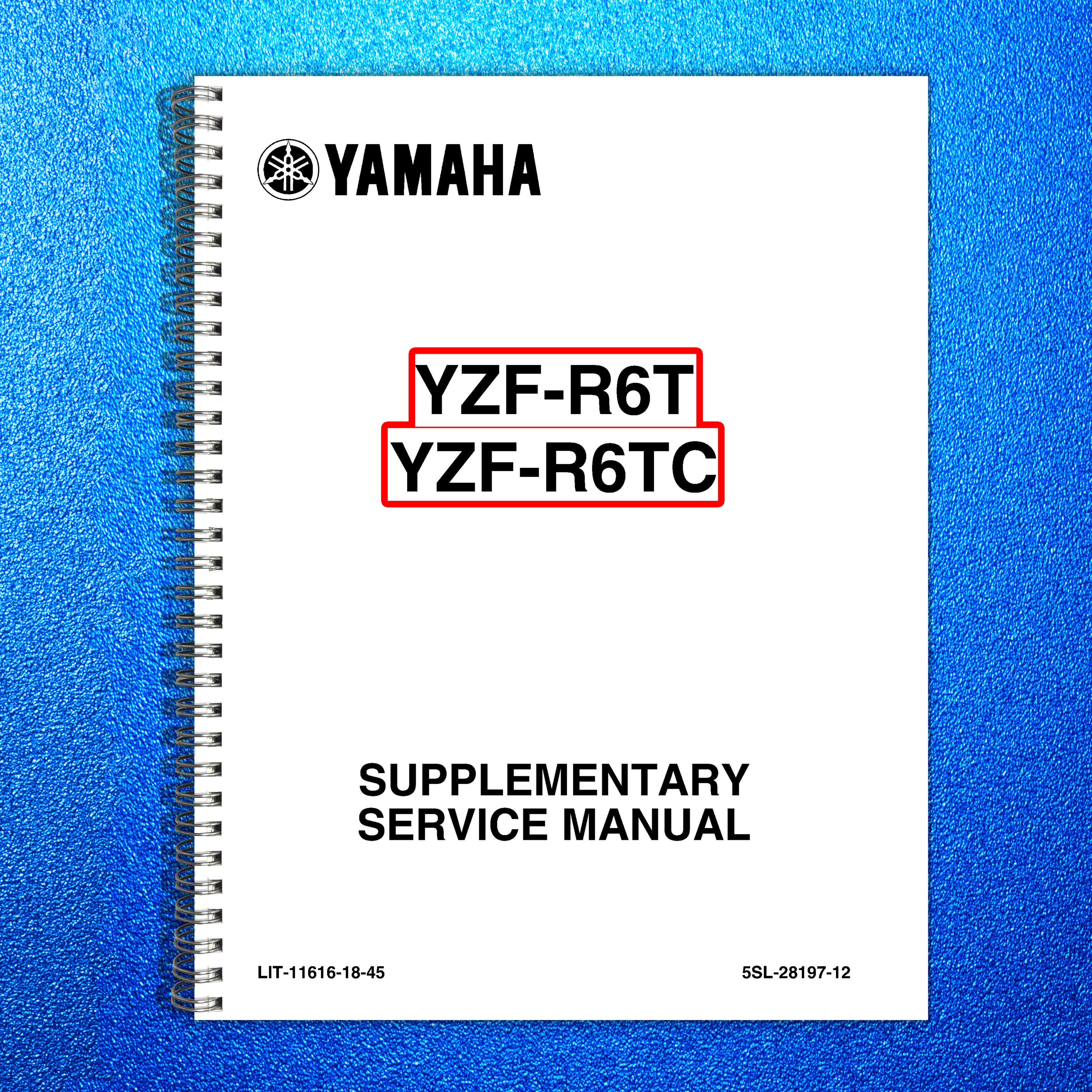 YAMAHA YZF-R6T YZF-R6TC Supplementary Service Manual 2005, FOLDOUTS