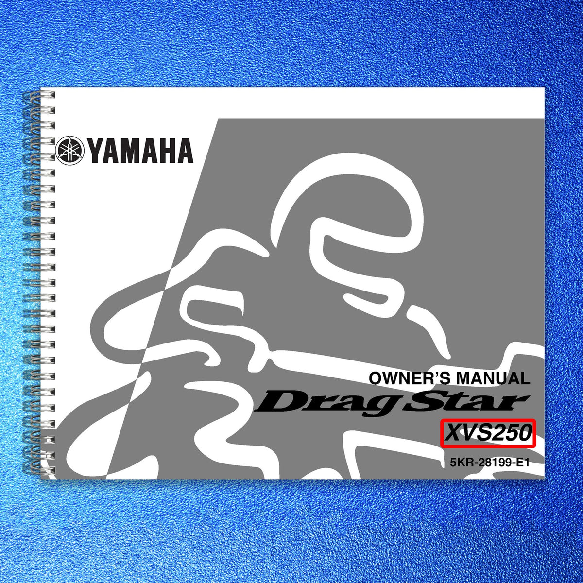 YAMAHA XVS250 Motorcycle Owners Manual 2002 - STEEL WIRE BOUND - TOUGH COVERS