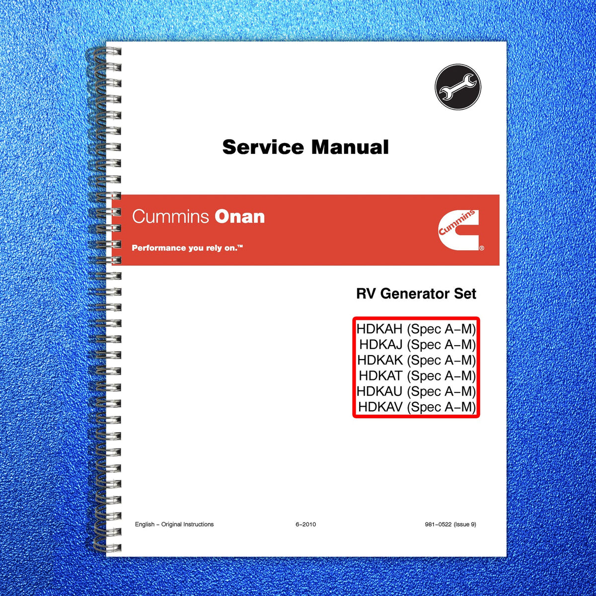 ONAN HDKAH HDKAJ HDKAK HDKAT HDKAU HDKAV Spec A-M Service Manual, FOLDOUTS